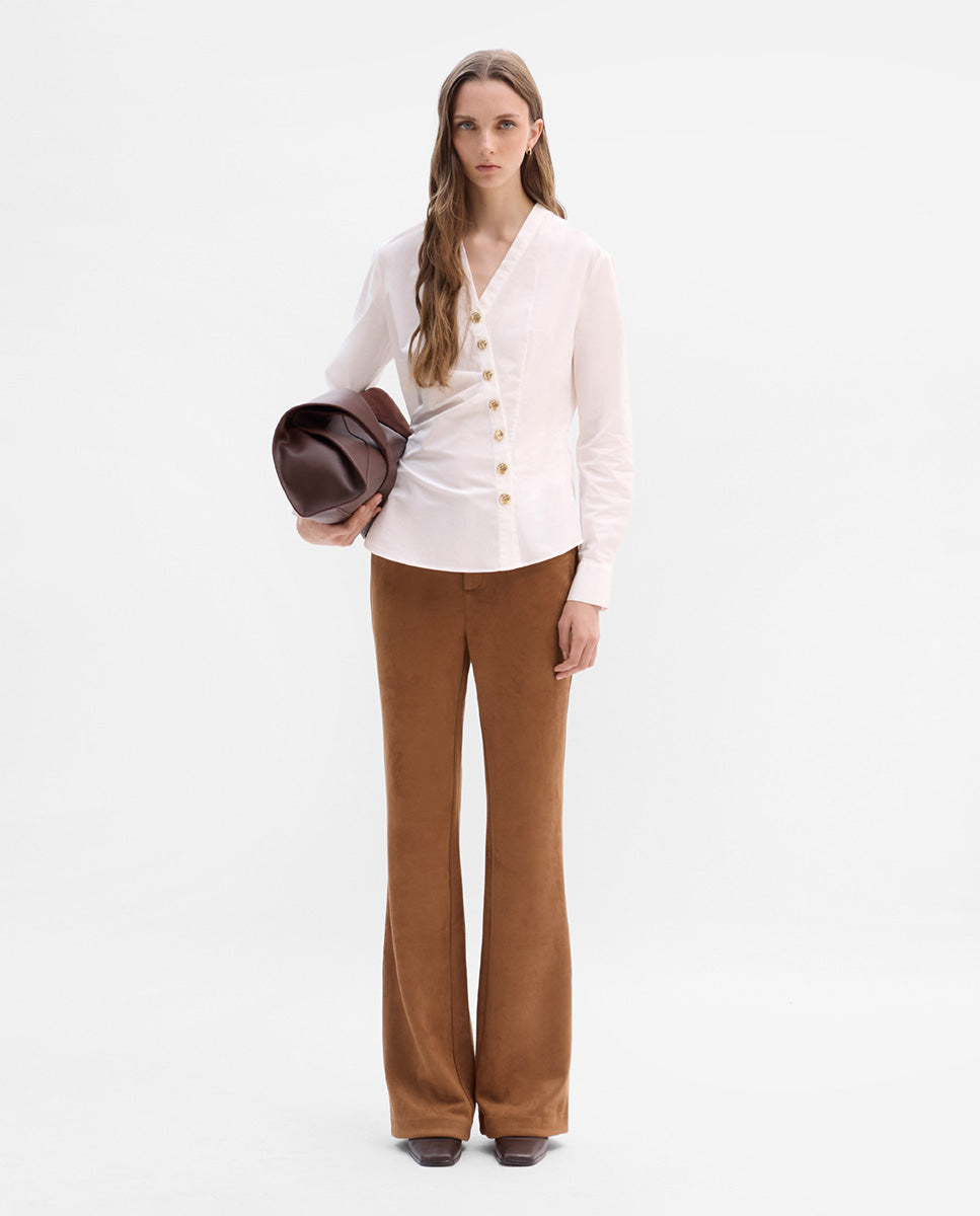 Pantalón antelina acampanado