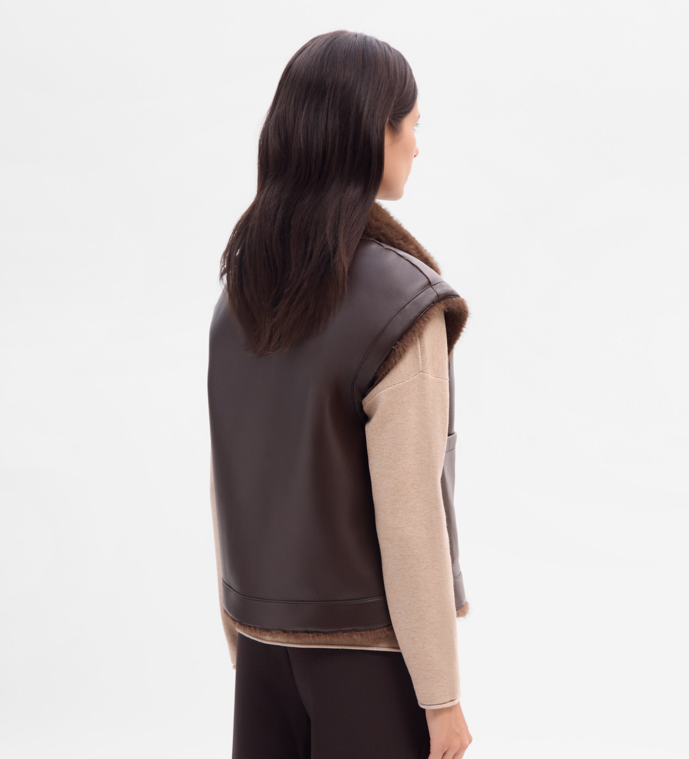 Gilet court réversible