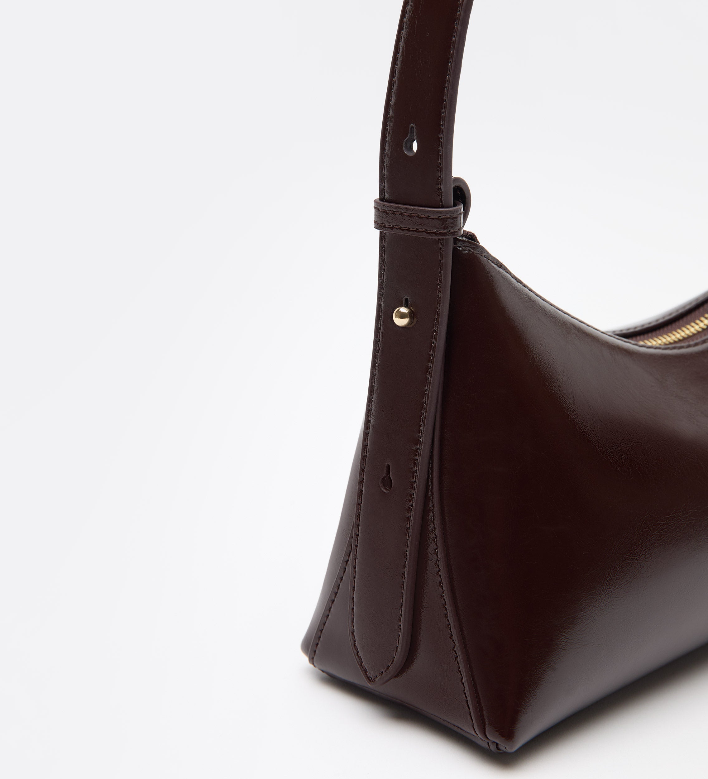 Bolso piel estilo baguette