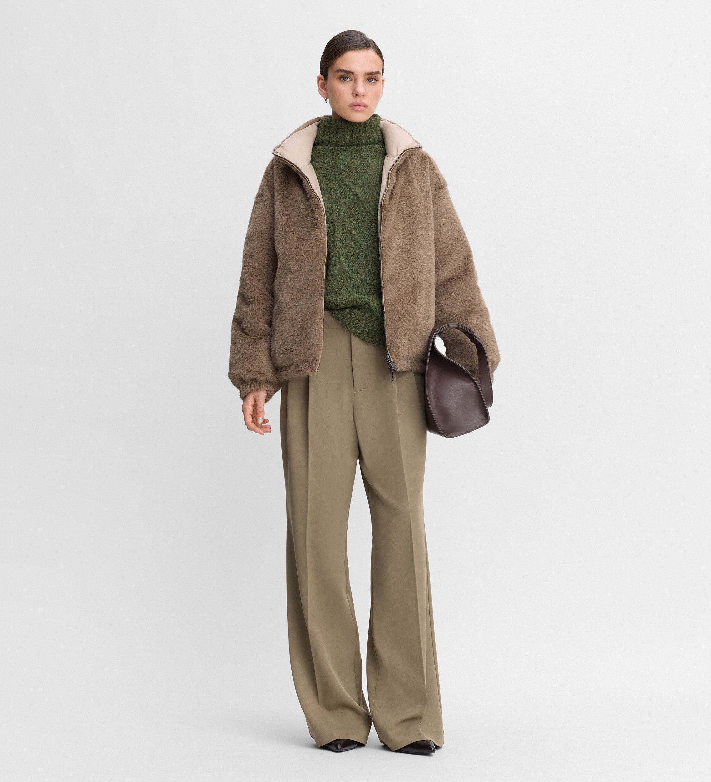 Plumífero efecto pelo reversible