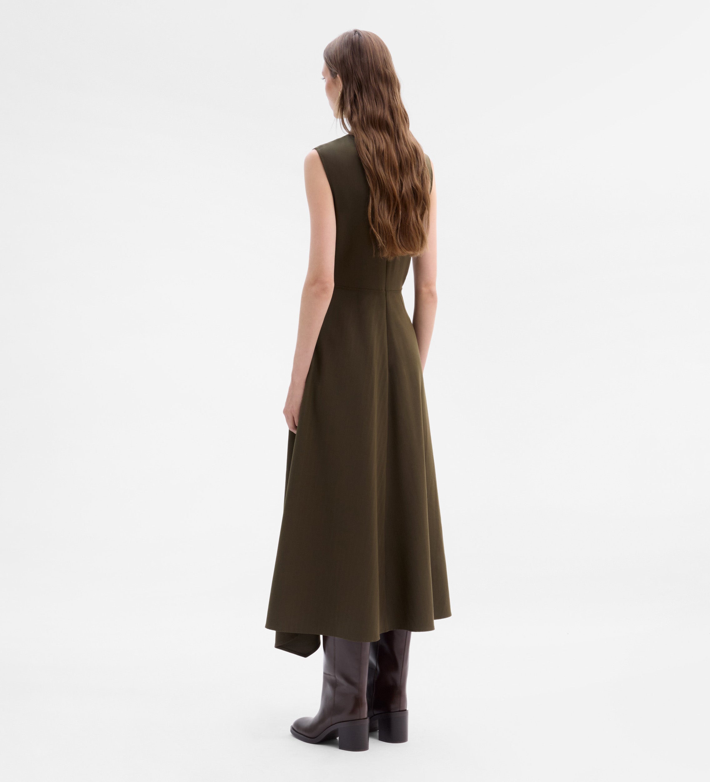 Vestido sisado asimétrico