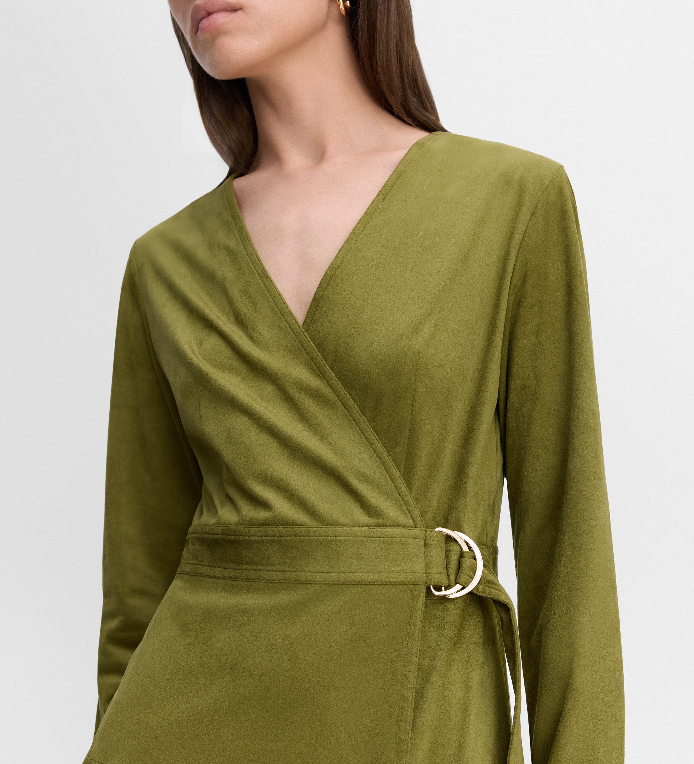 Vestido antelina cinturón