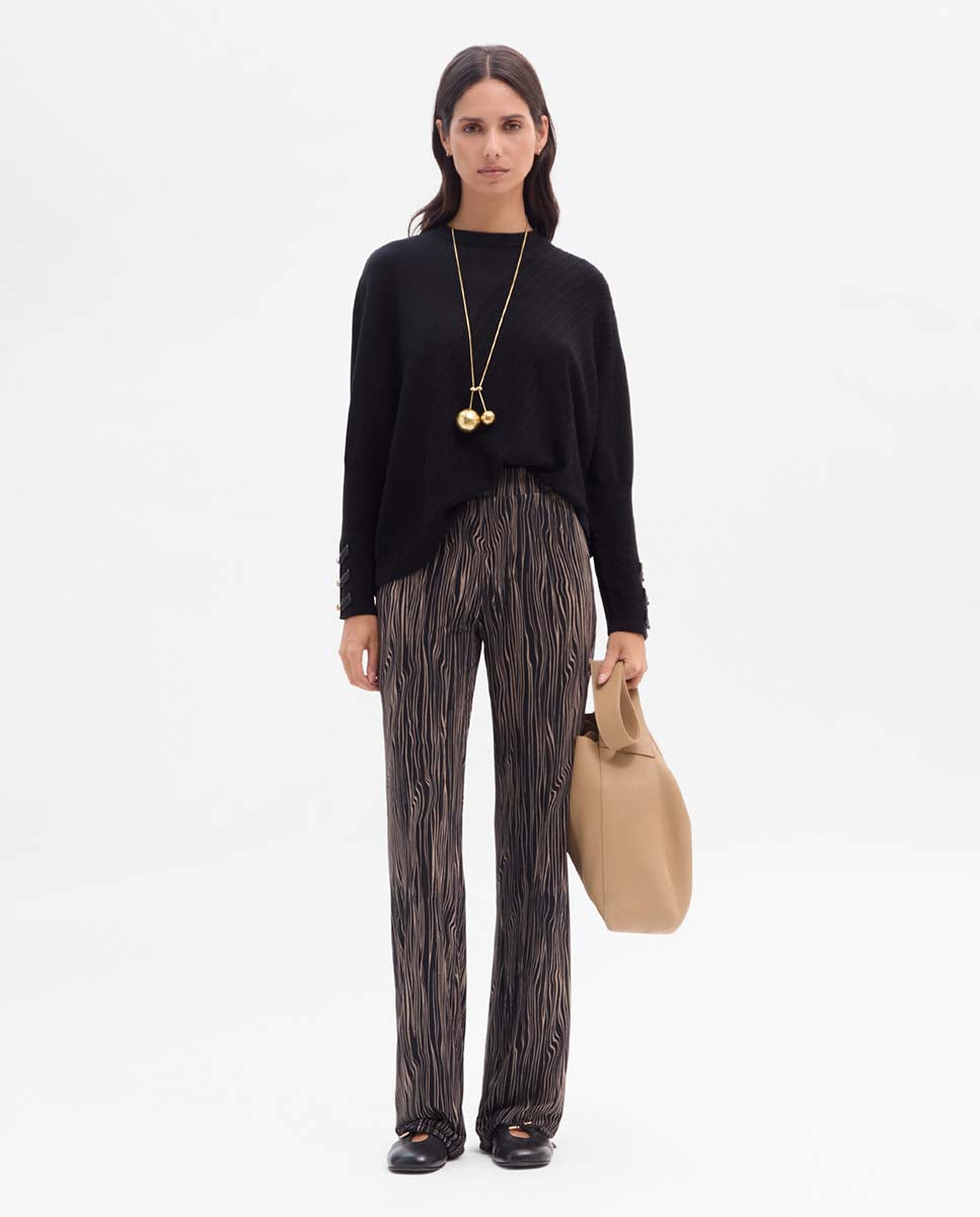 Printed tulle pants