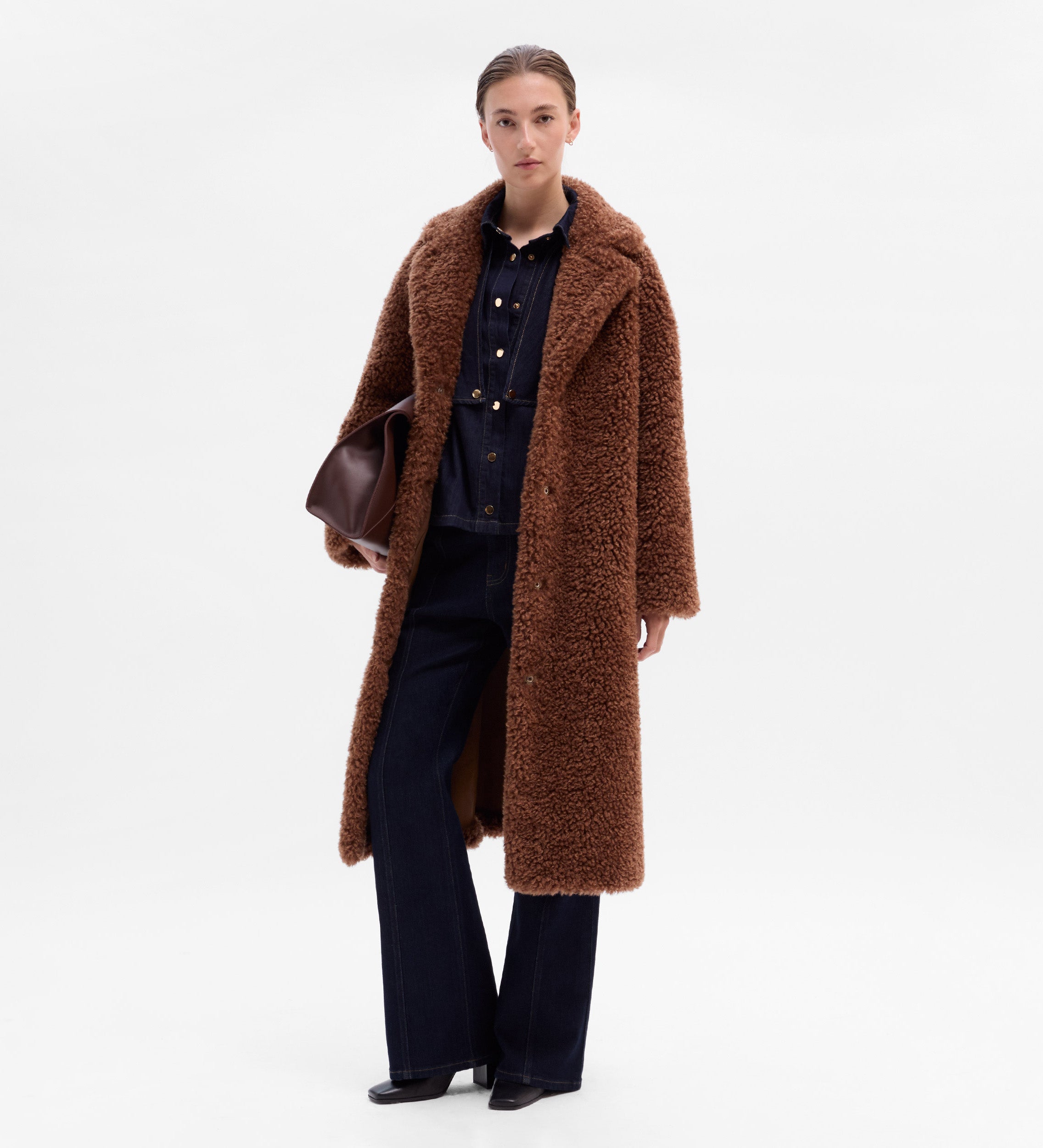 Manteau long peau mouton