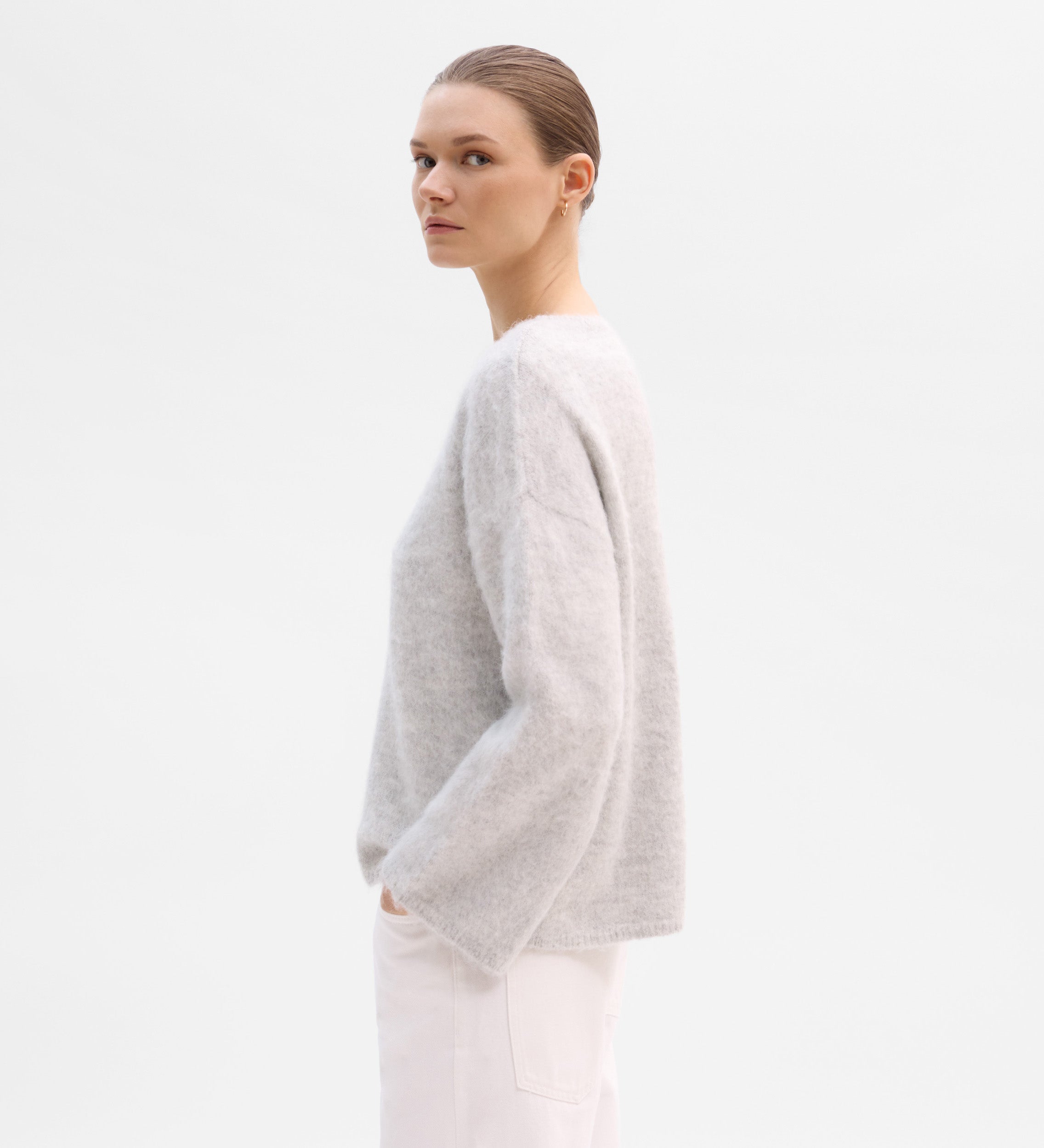 Pull en maille mixte