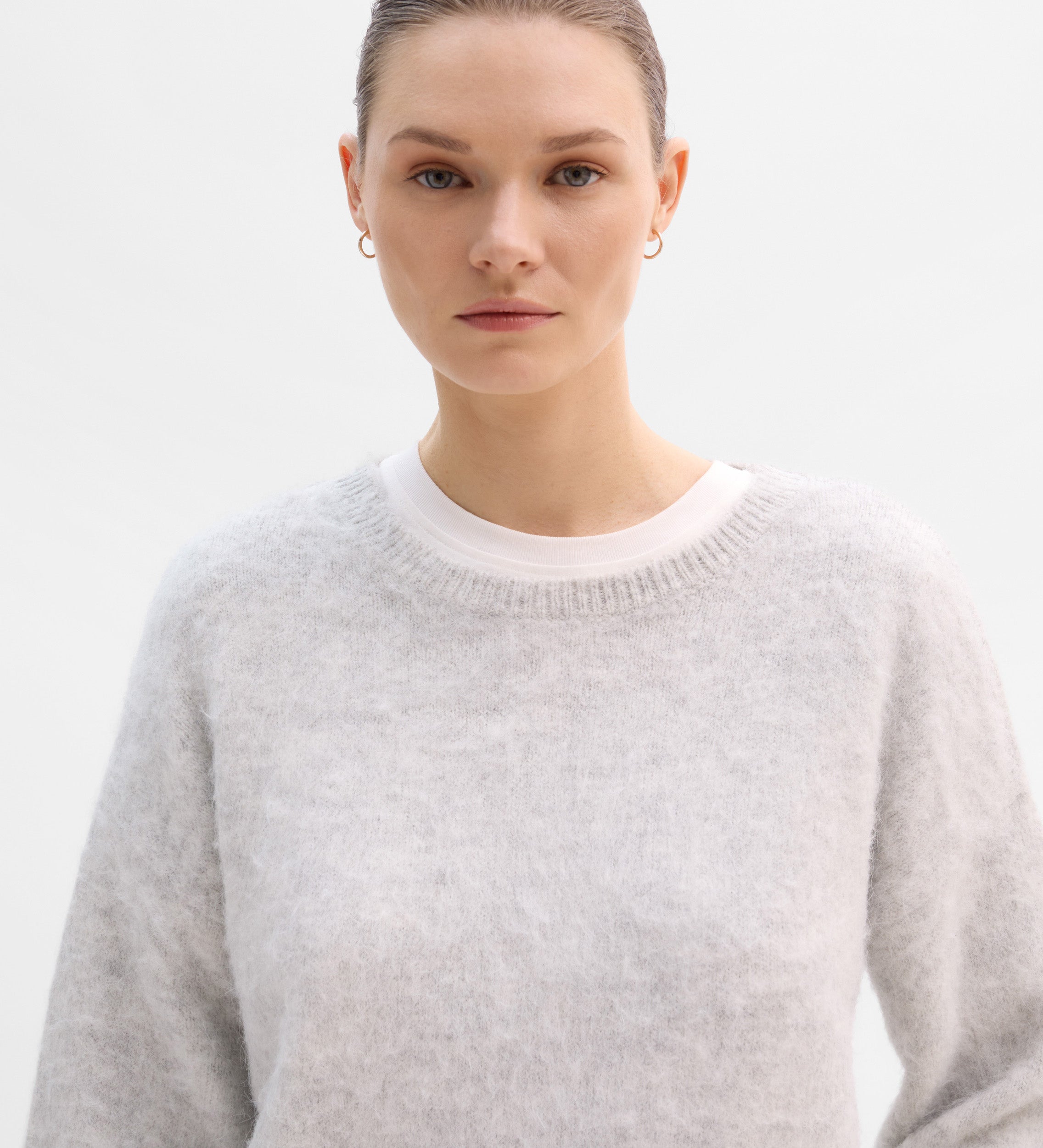 Pull en maille mixte