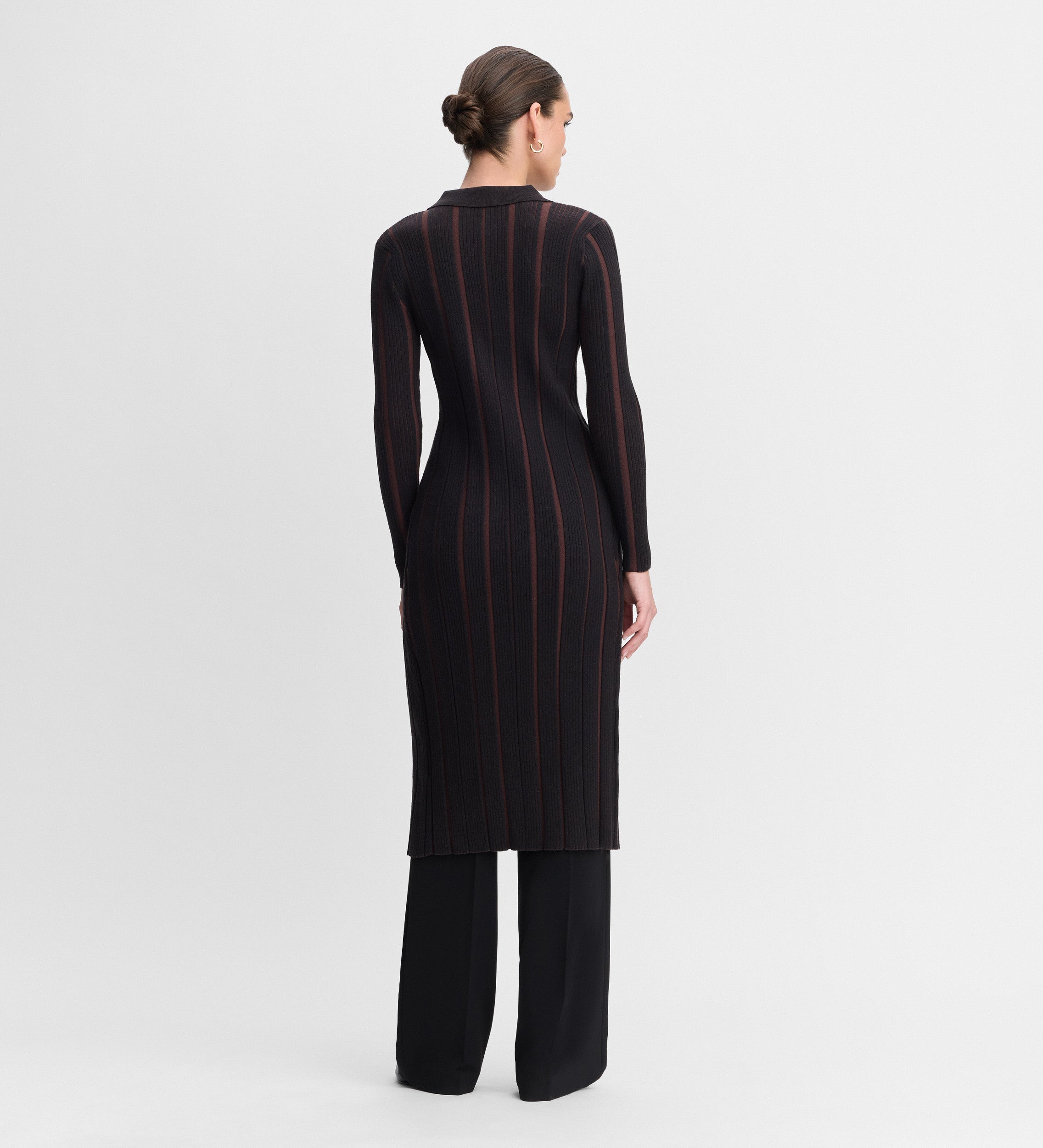 Long ribbed cardigan