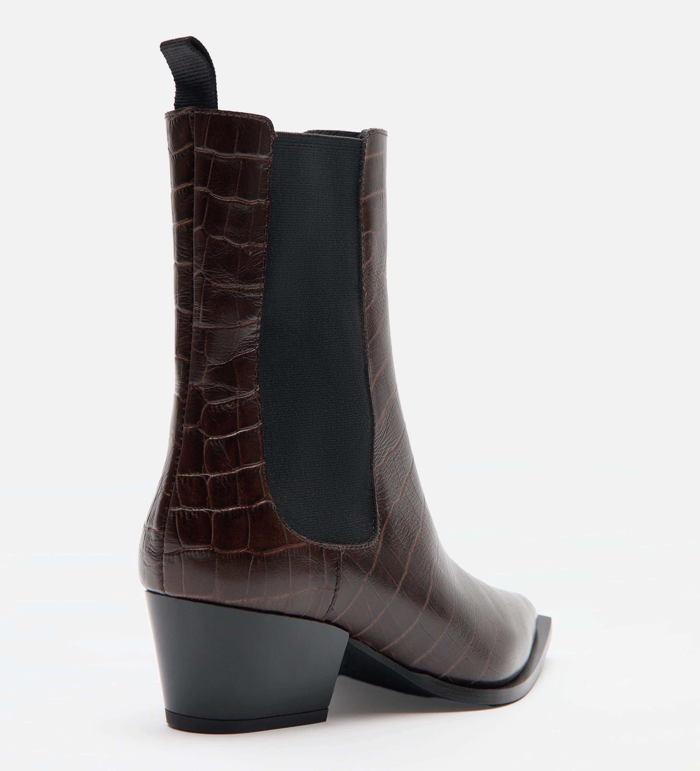 Botín piel efecto cocodrilo
