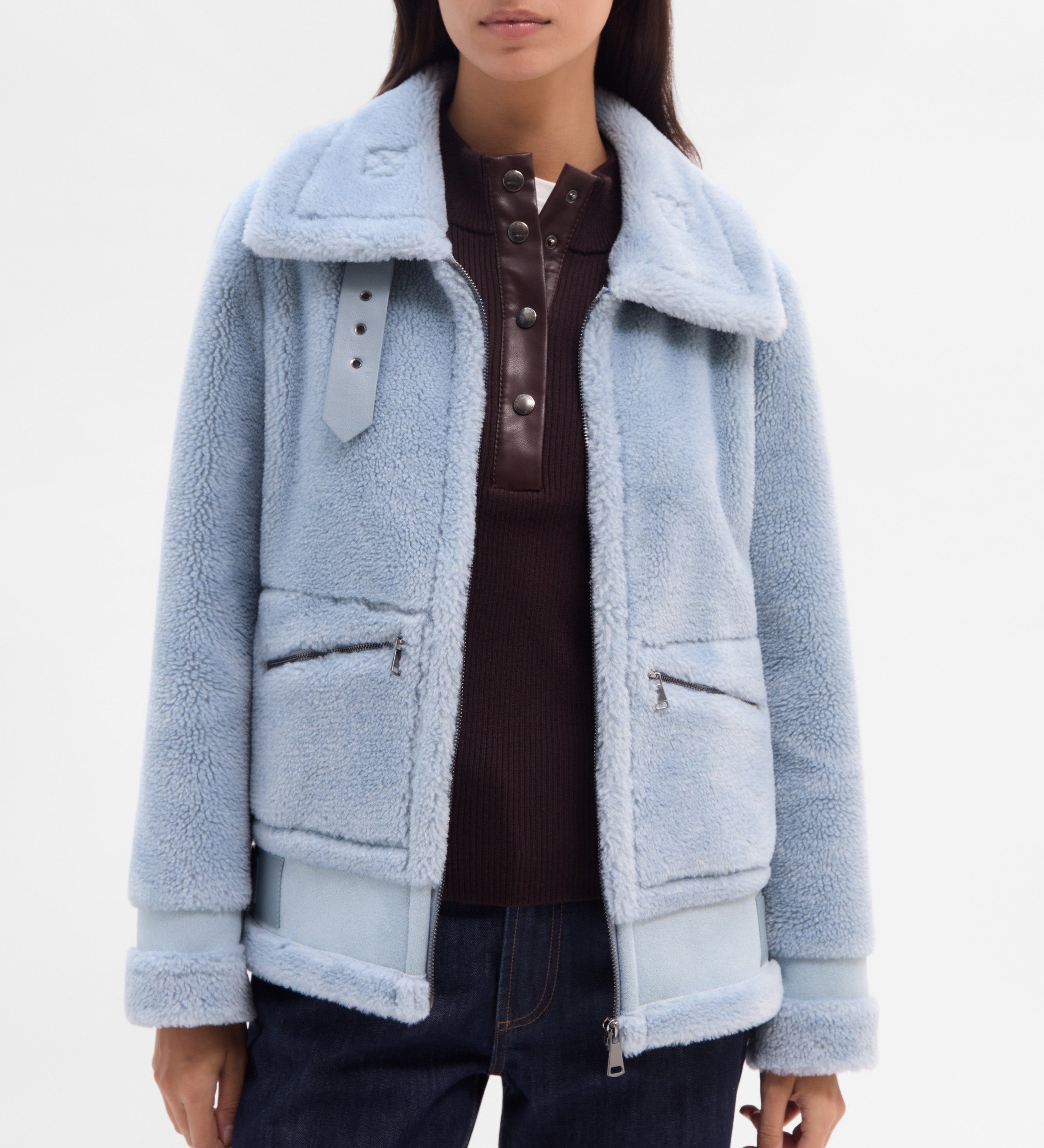 Chaquetón efecto borreguillo