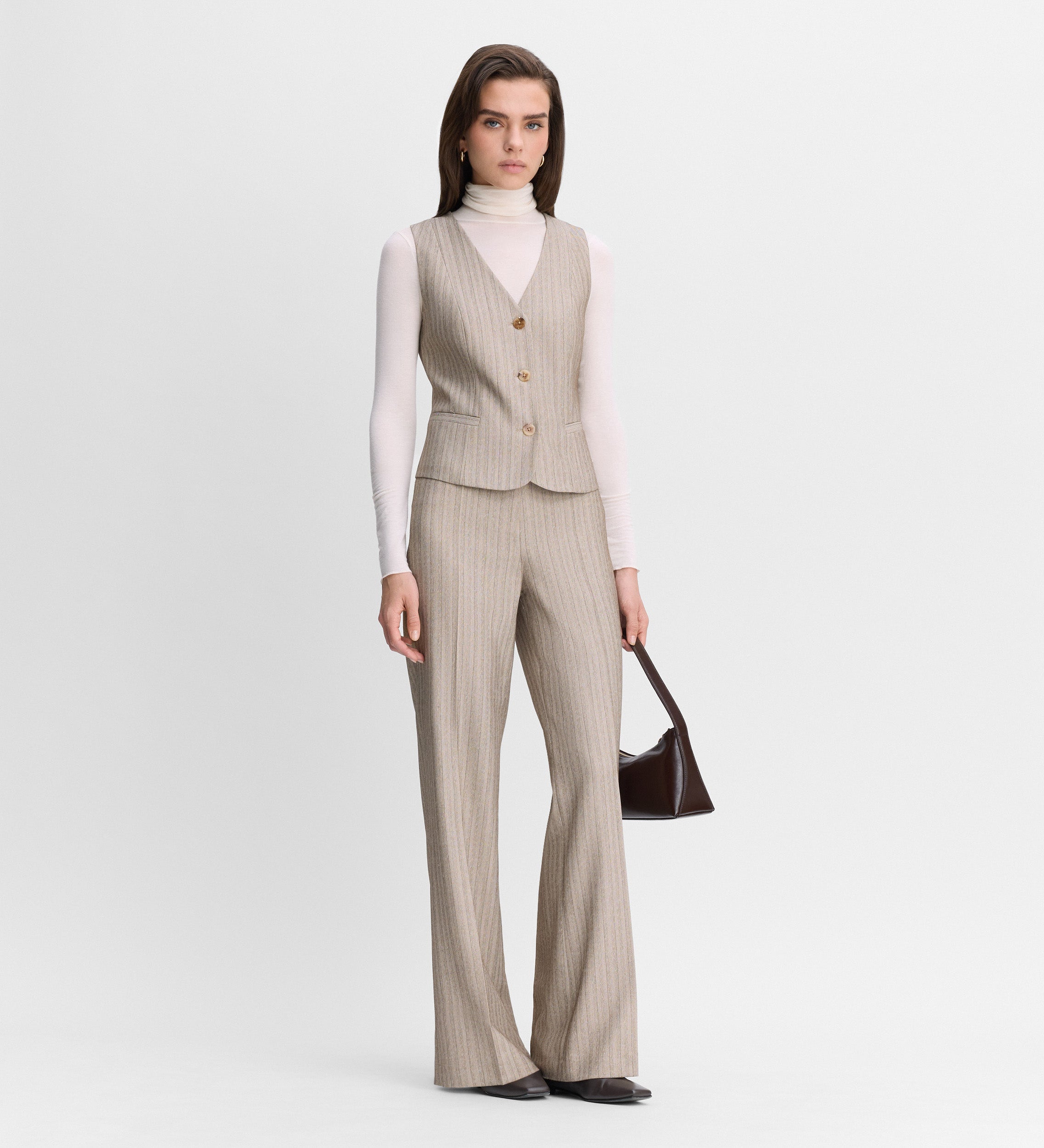 Short herringbone vest