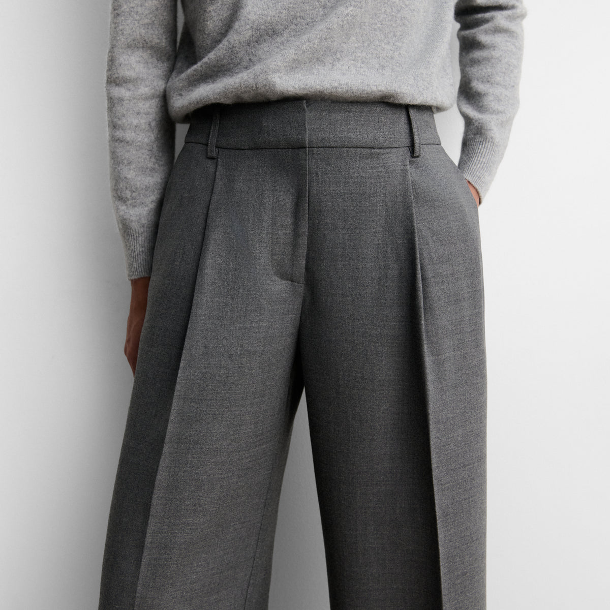 Pantalon large à pinces