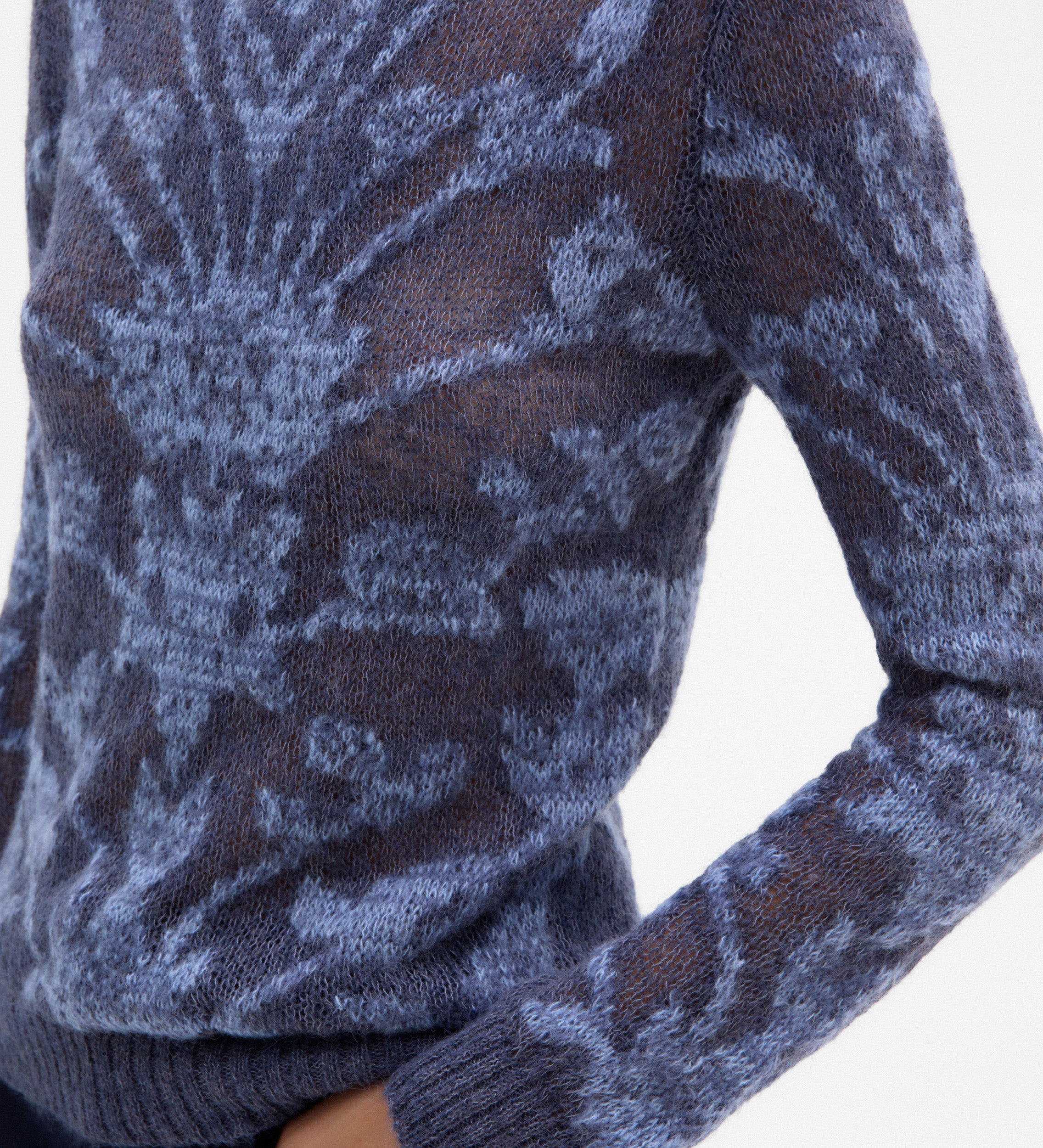 Jacquard knit sweater