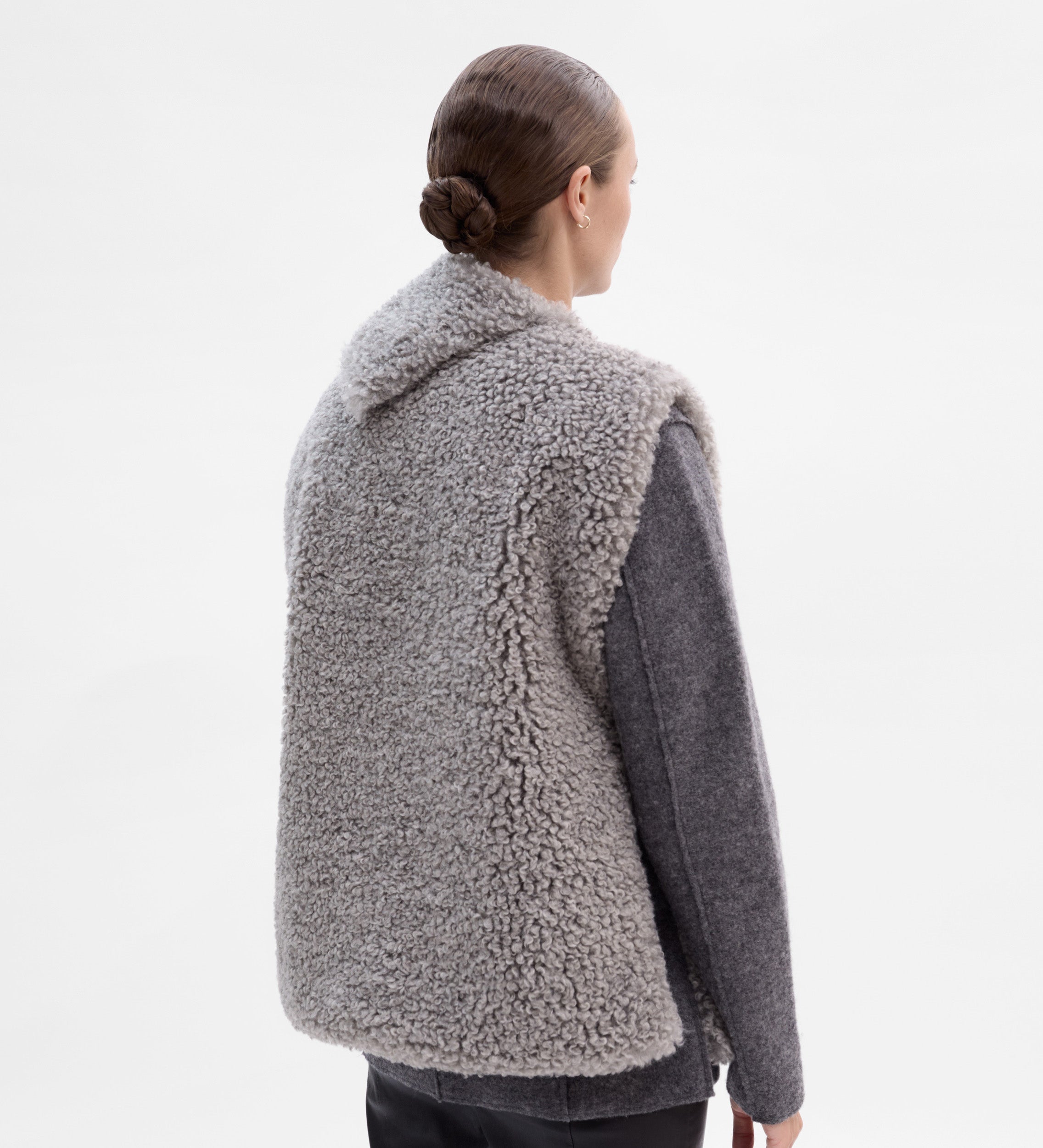 Chaleco corto efecto pelo