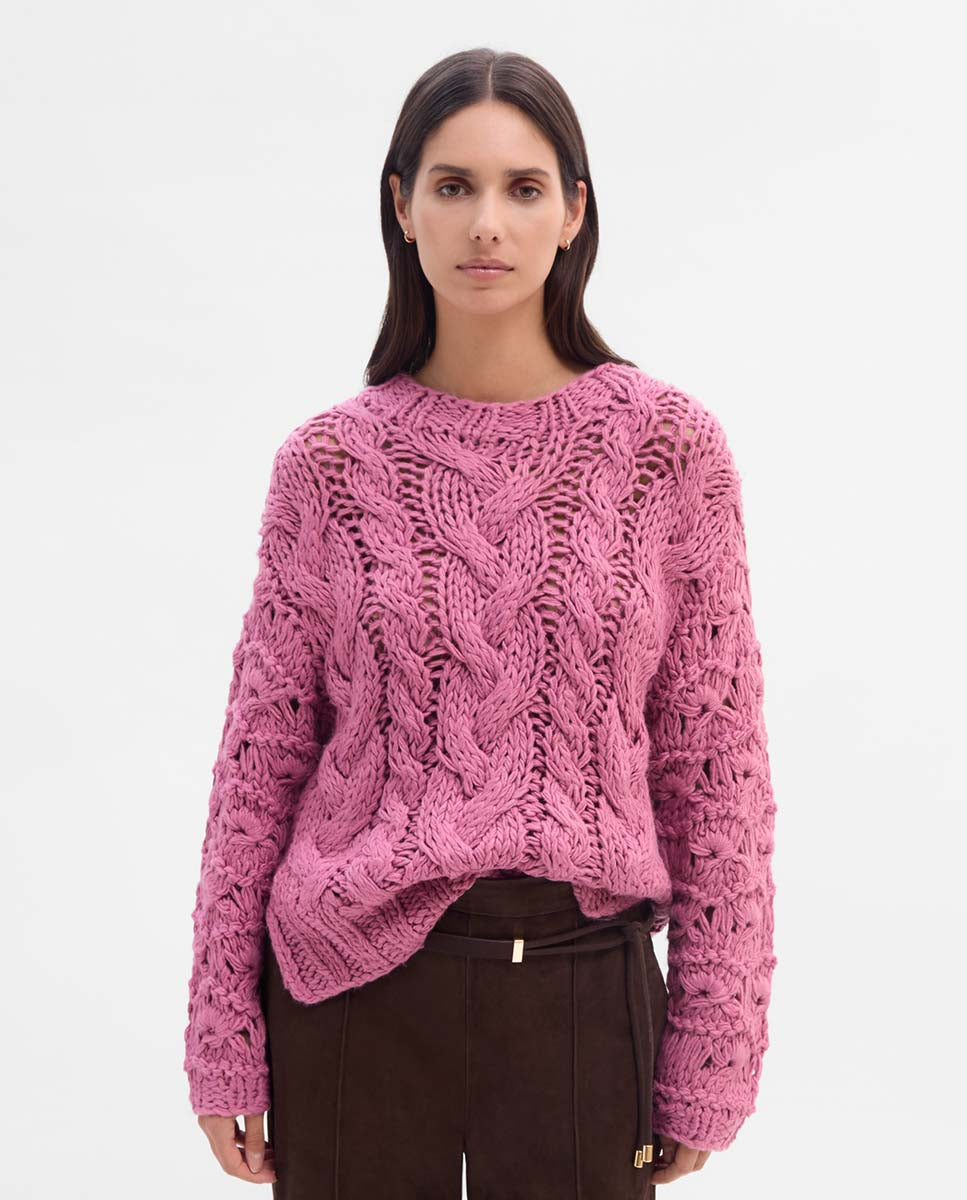 Jersey trenzado a mano