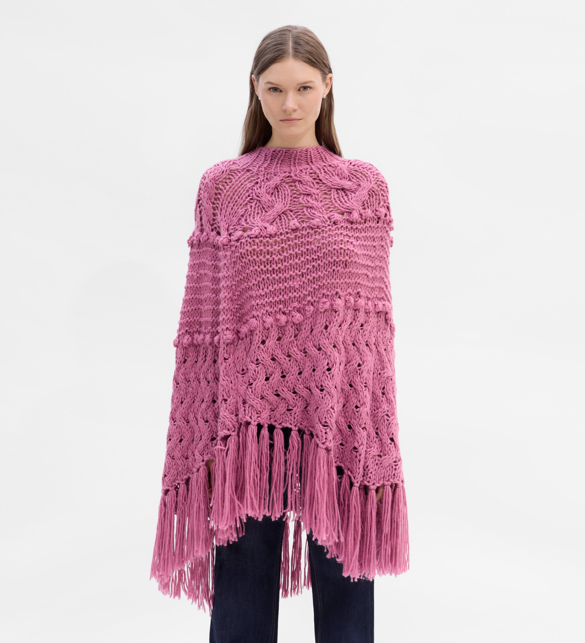 Handmade knitted poncho