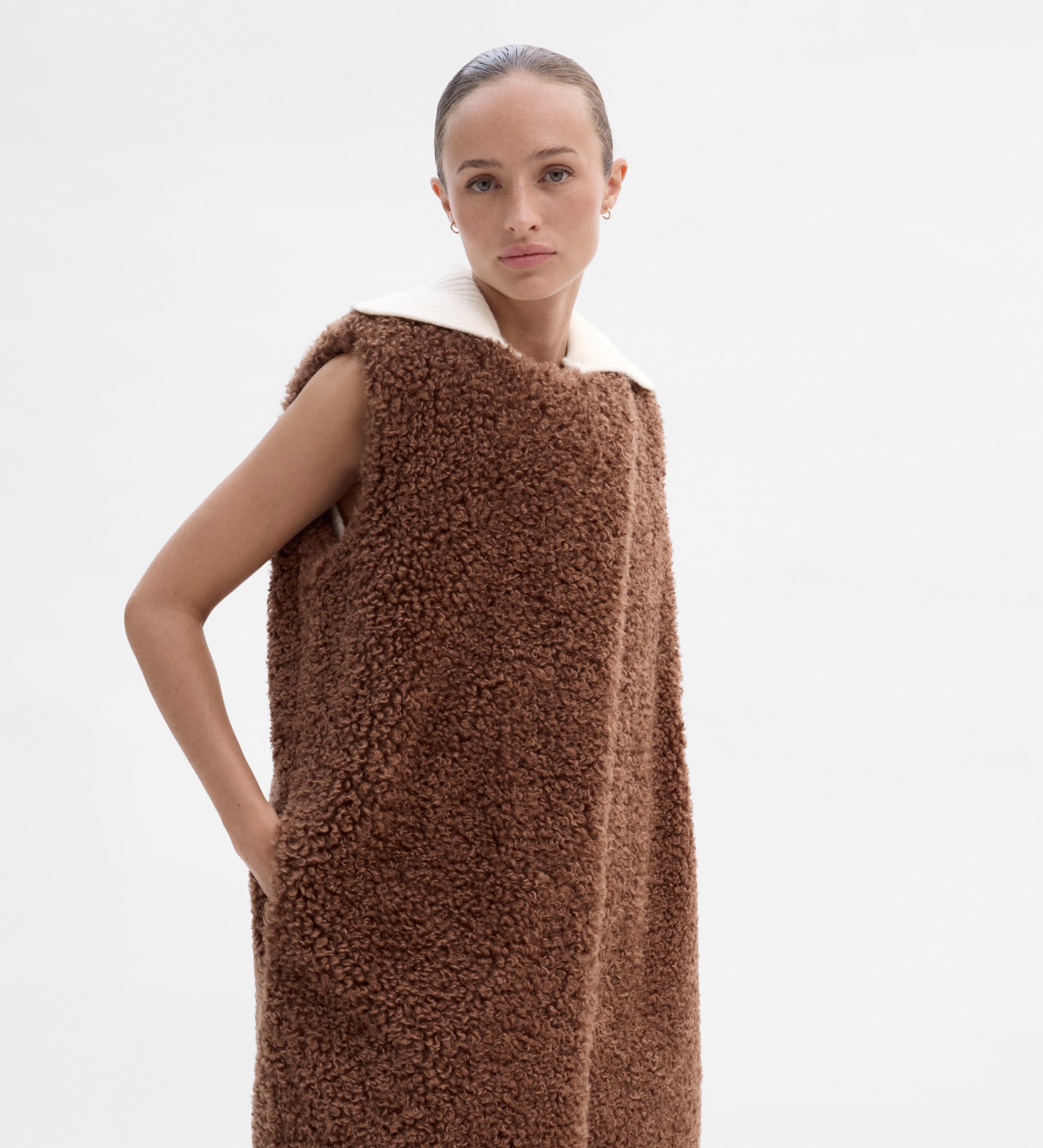 Chaleco largo borreguillo