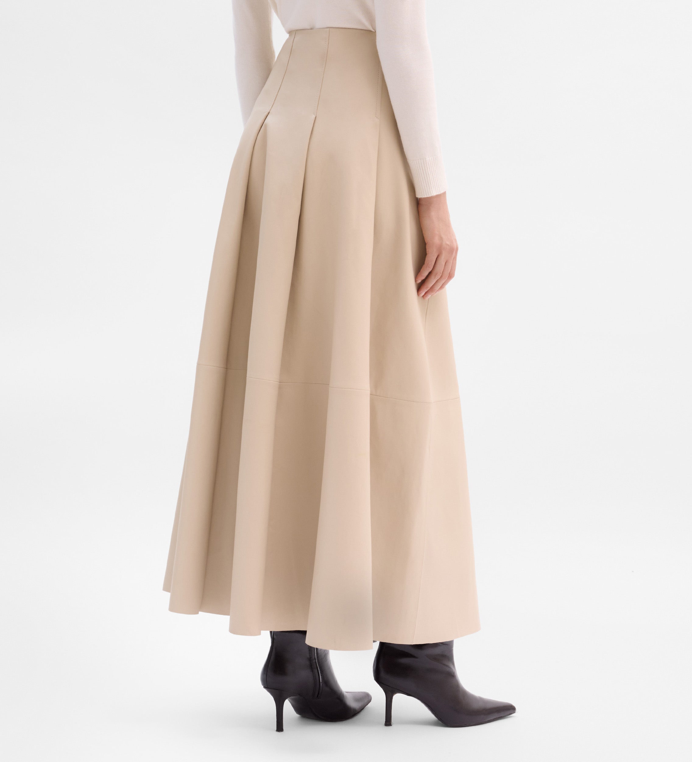 Flared napa skirt