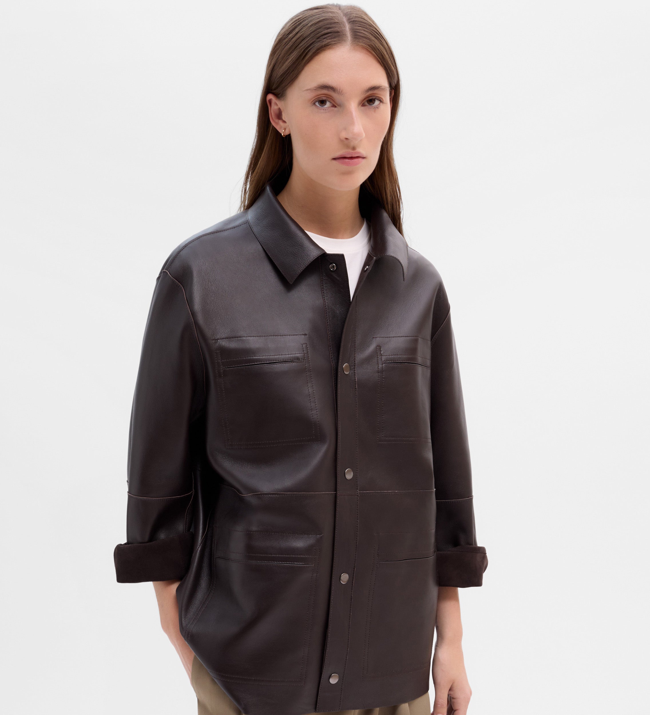 Sobrecamisa napa reversible