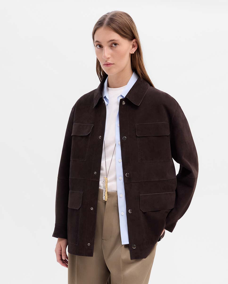 Sobrecamisa napa reversible