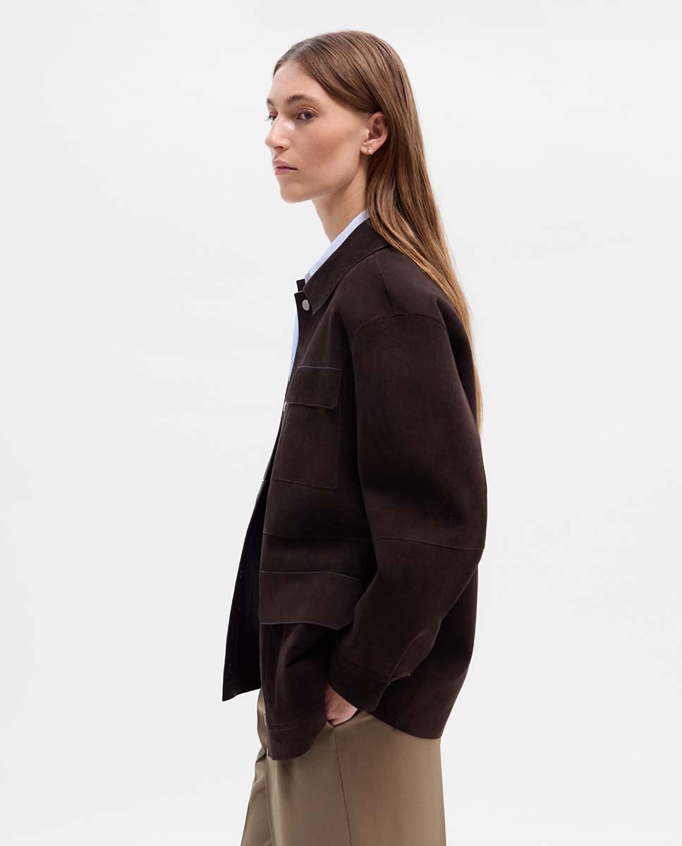 Sobrecamisa napa reversible