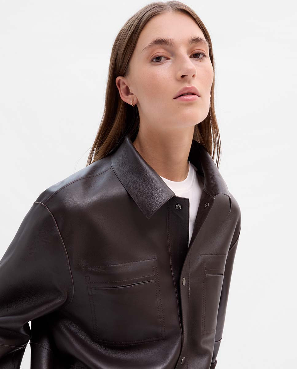 Sobrecamisa napa reversible