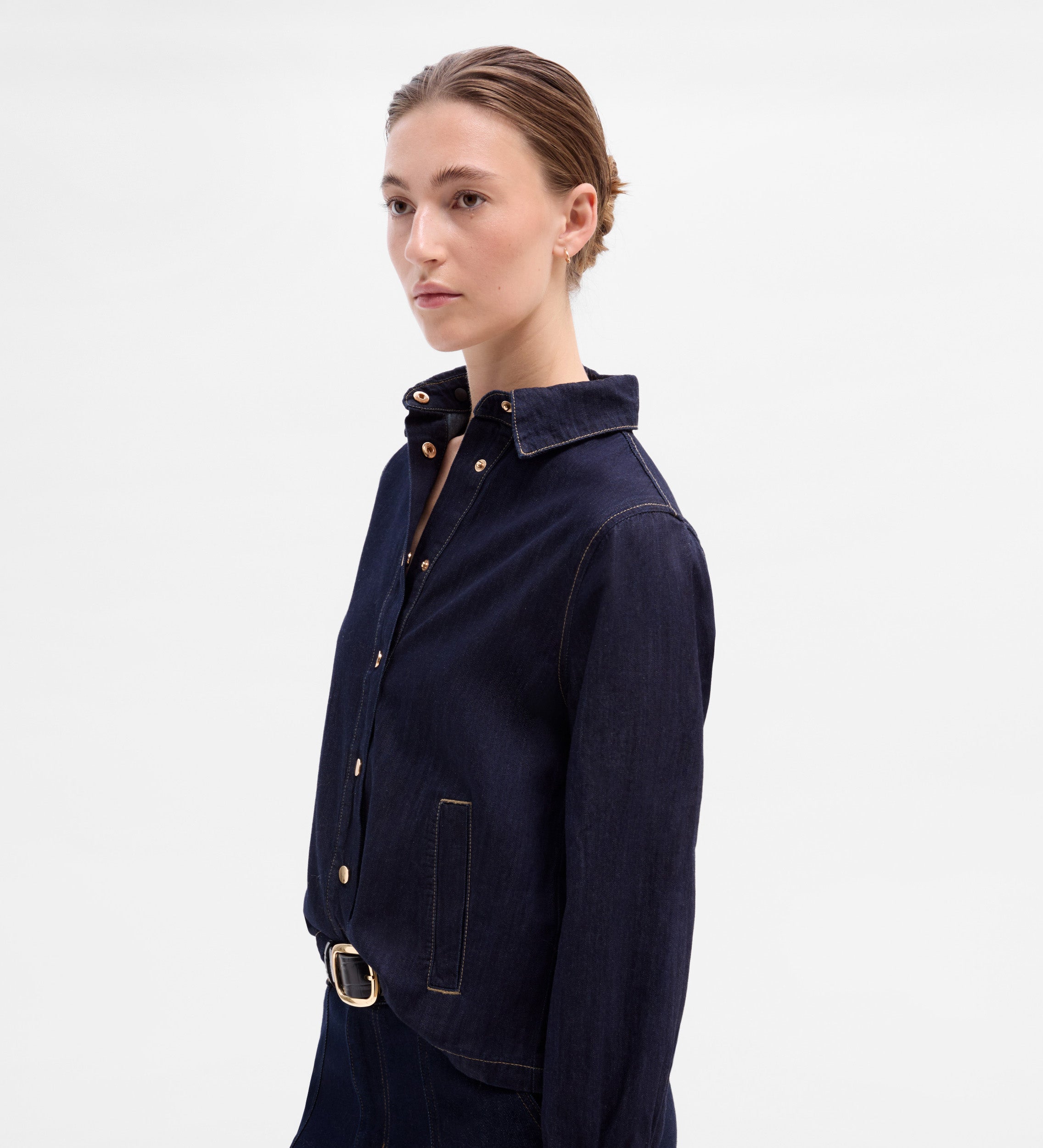 Chemisier cape en jean