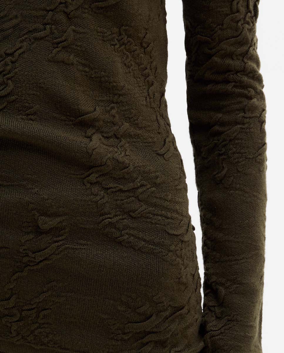 Textured turtleneck sweater