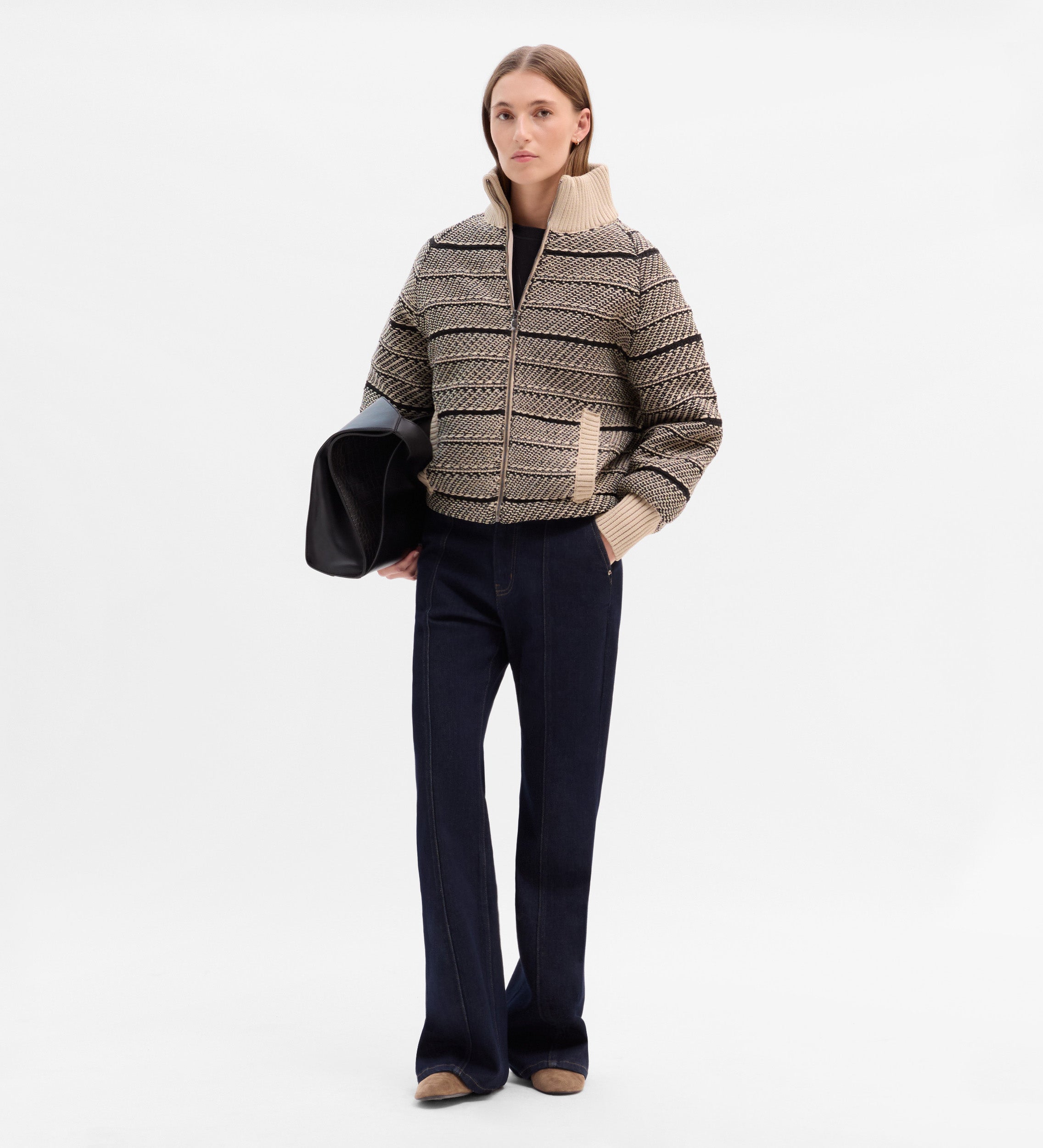Blouson aviateur jacquard