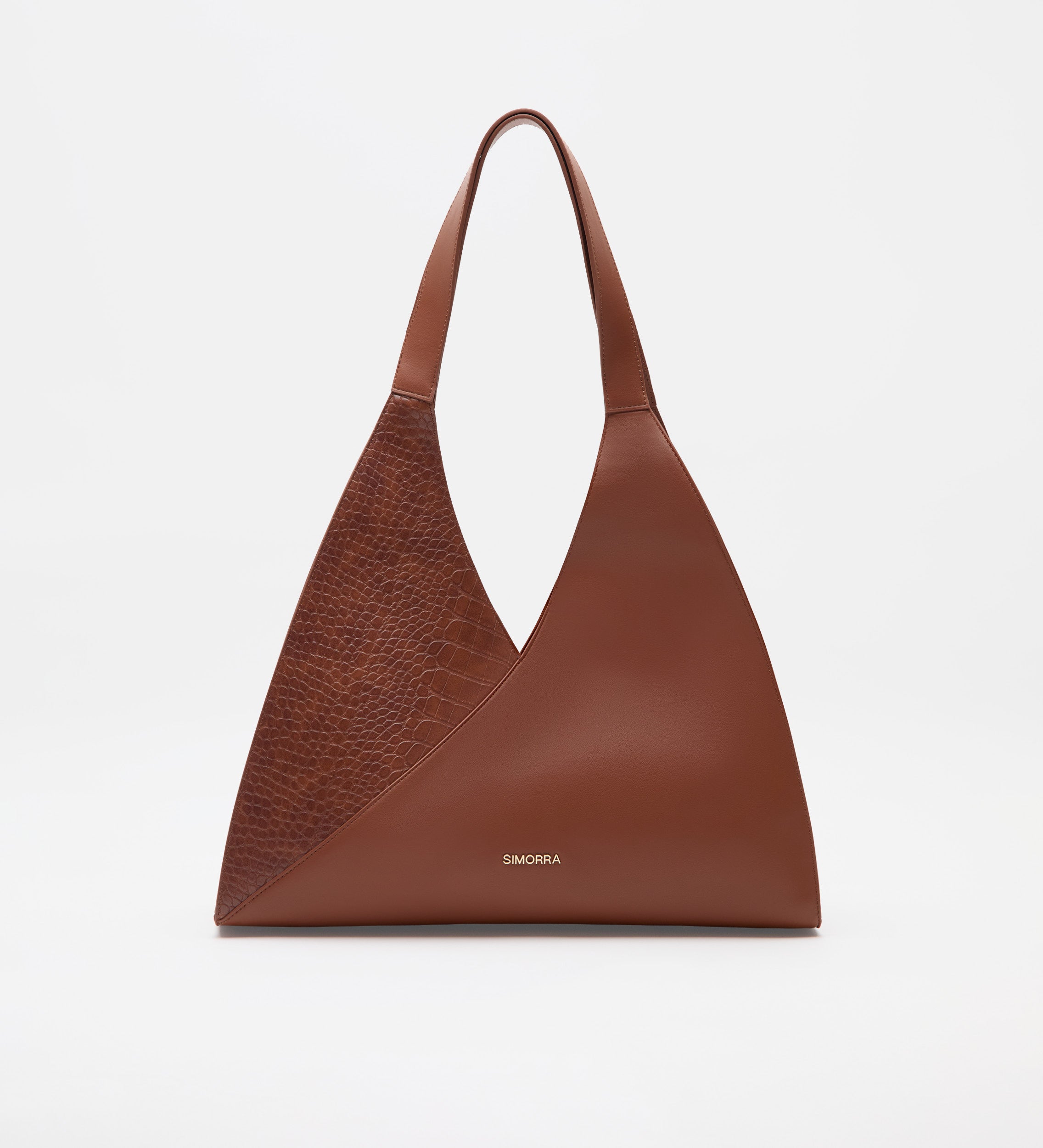 Bolso shopper combinado piel