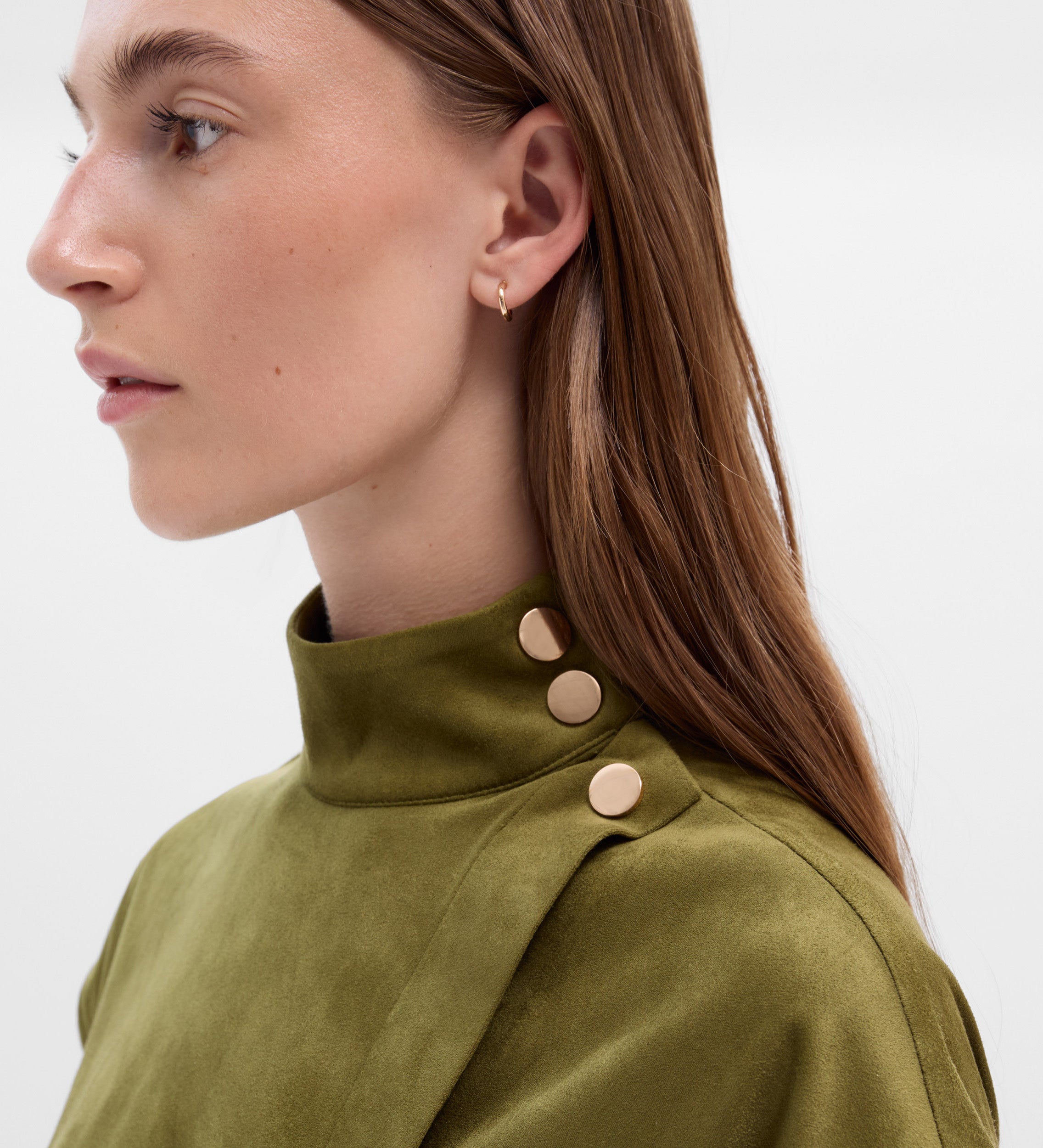 Haut daim col à bretelles