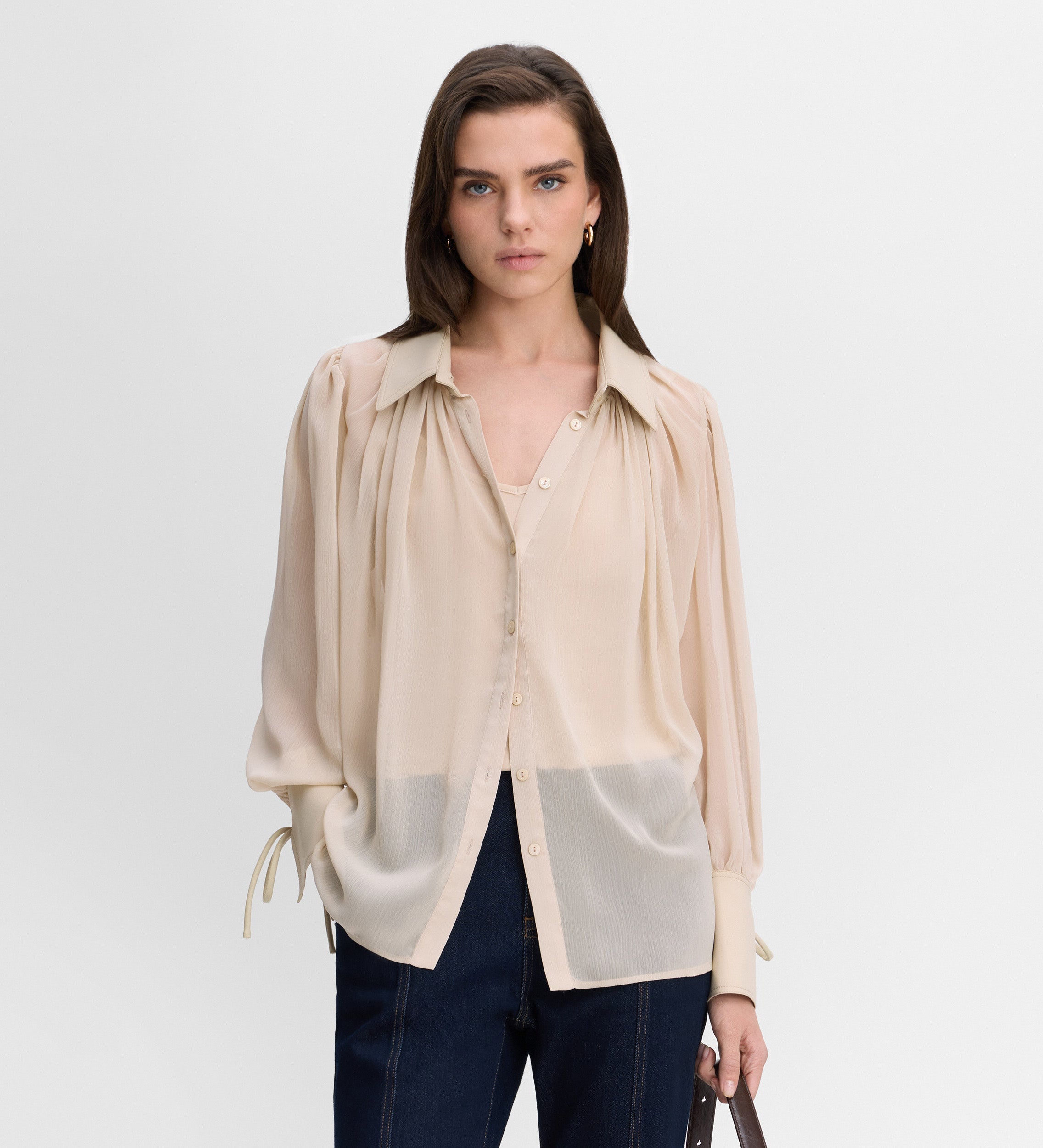 Blusa gasa combinada