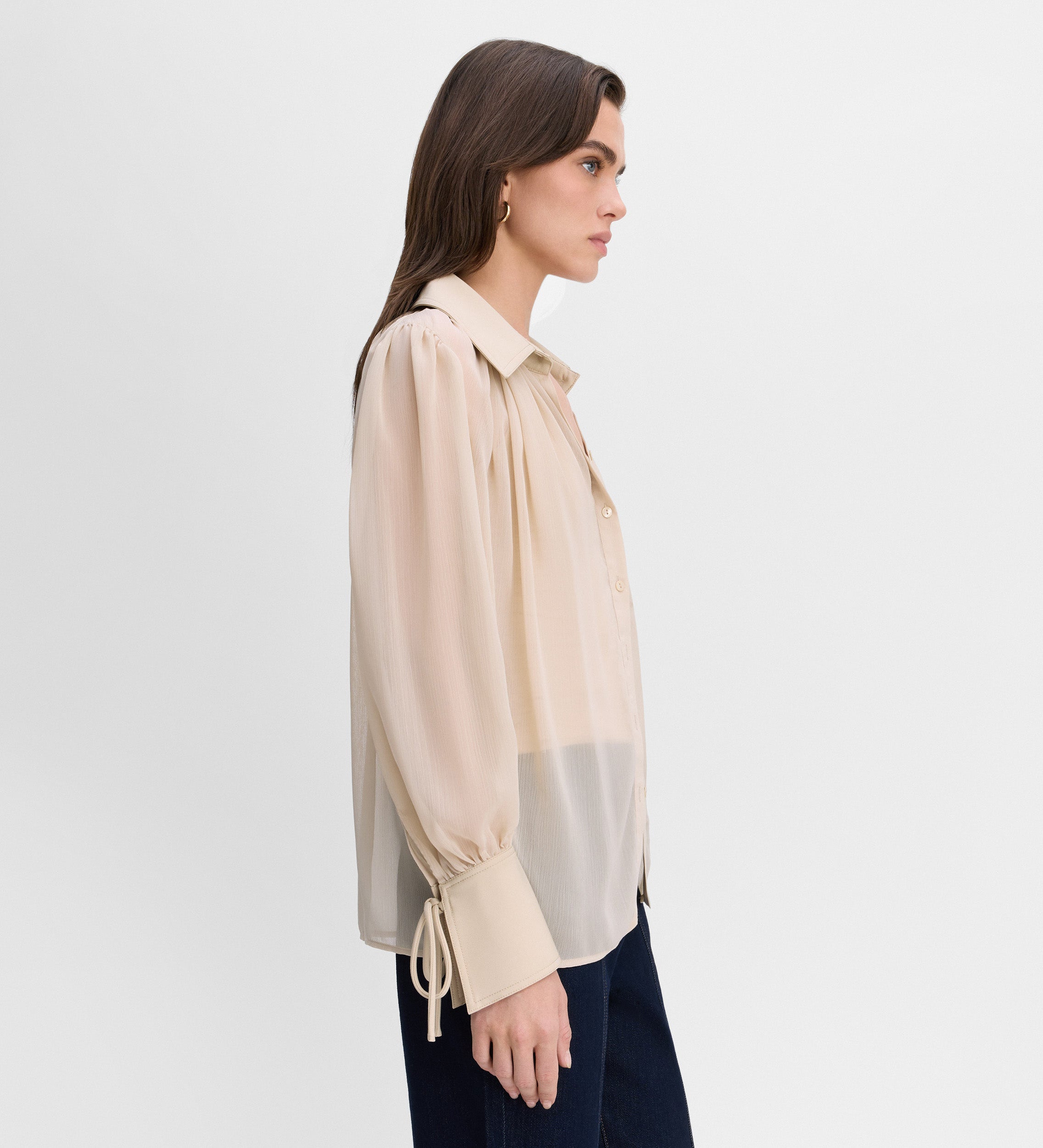 Blusa gasa combinada