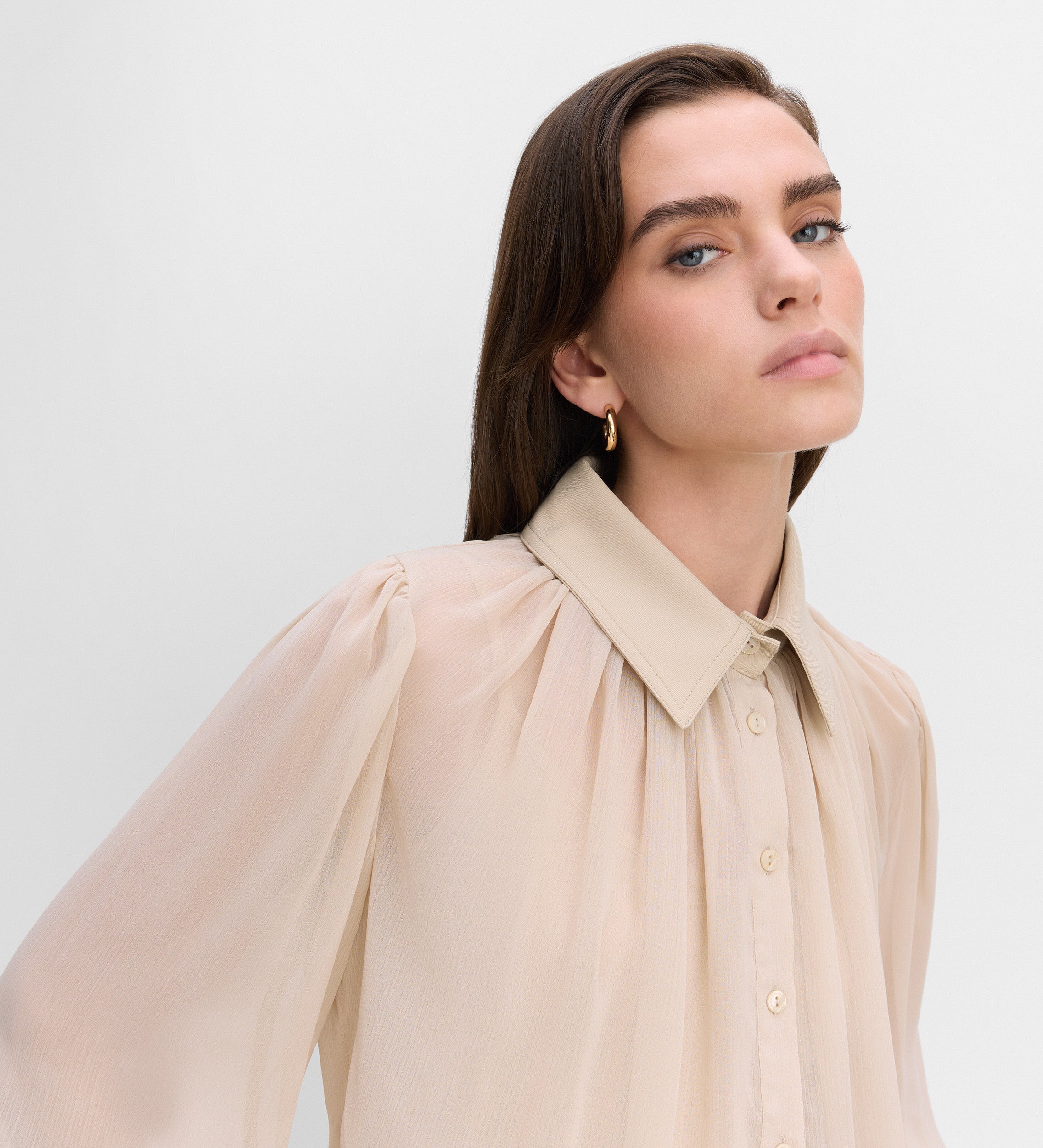 Blusa gasa combinada