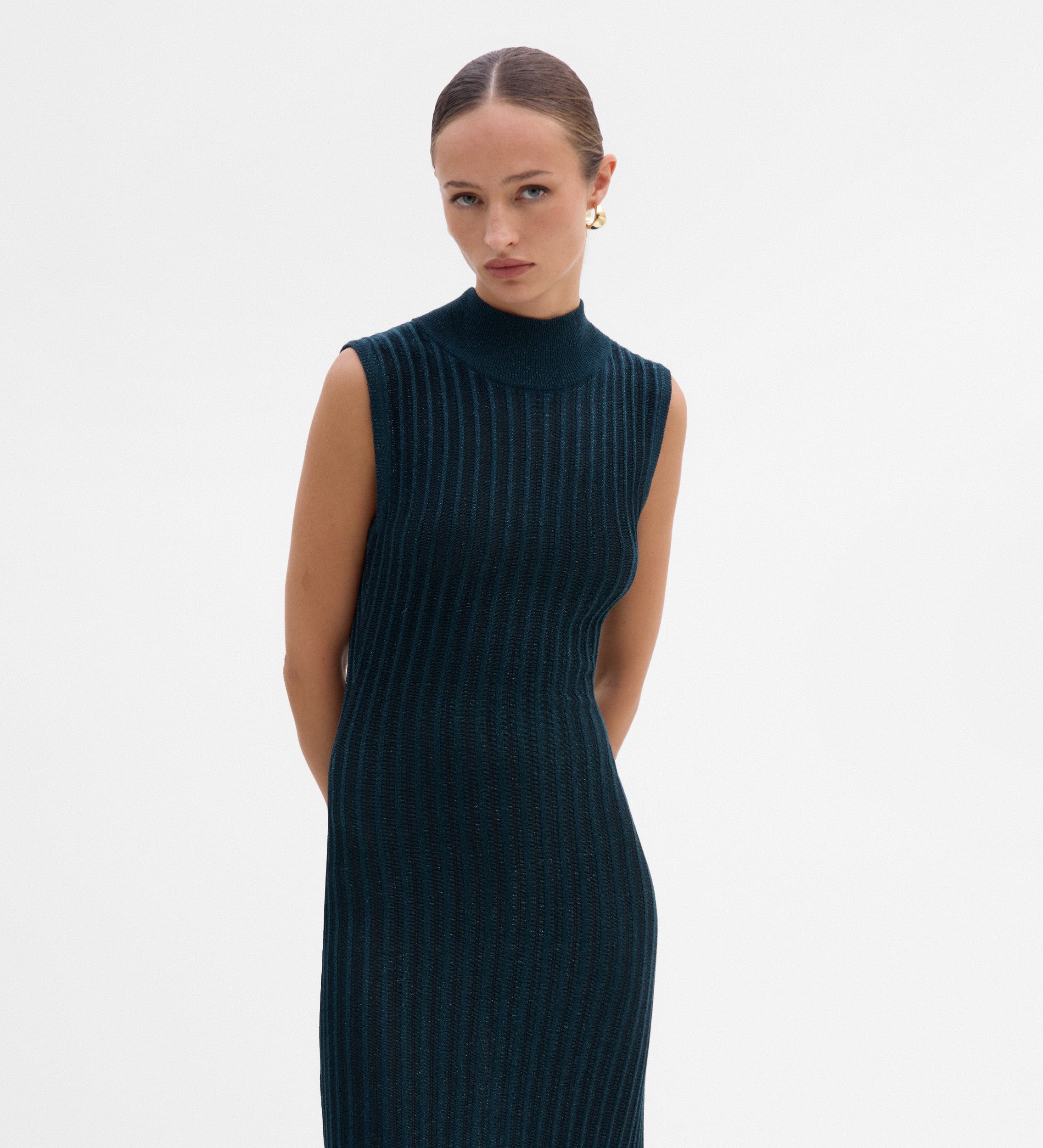 Vestido sisado punto metalizado