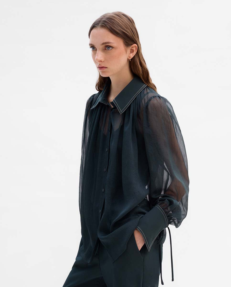 Chemisier en mousseline combiné