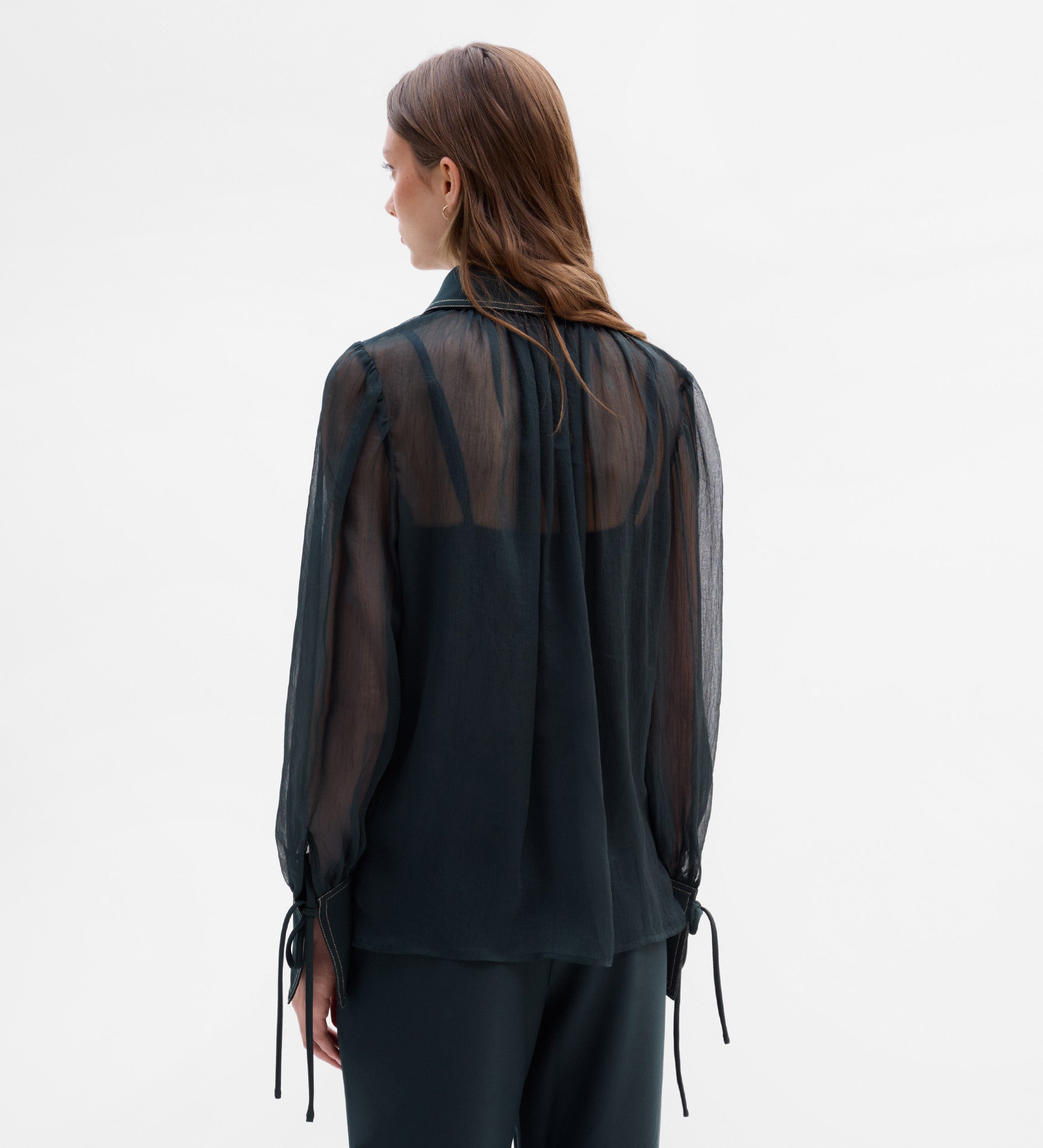 Combined chiffon blouse