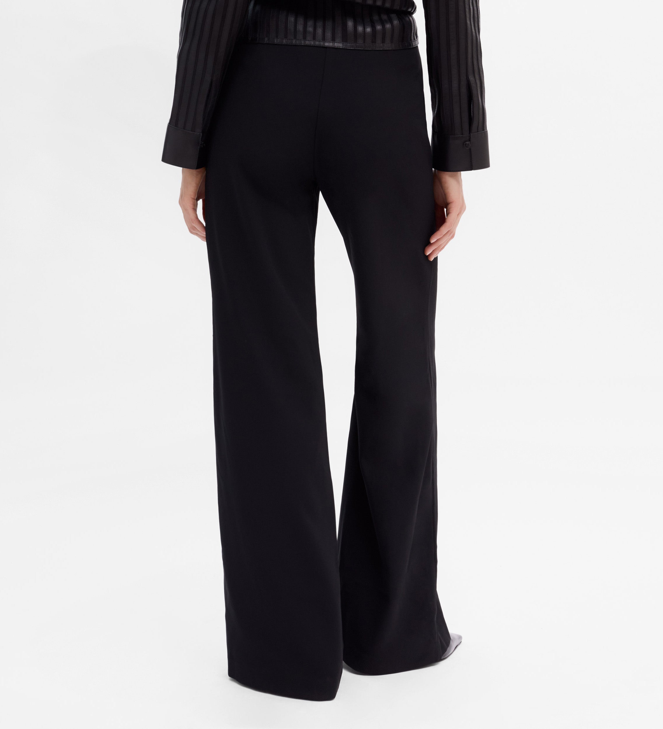 High-waisted flared pants
