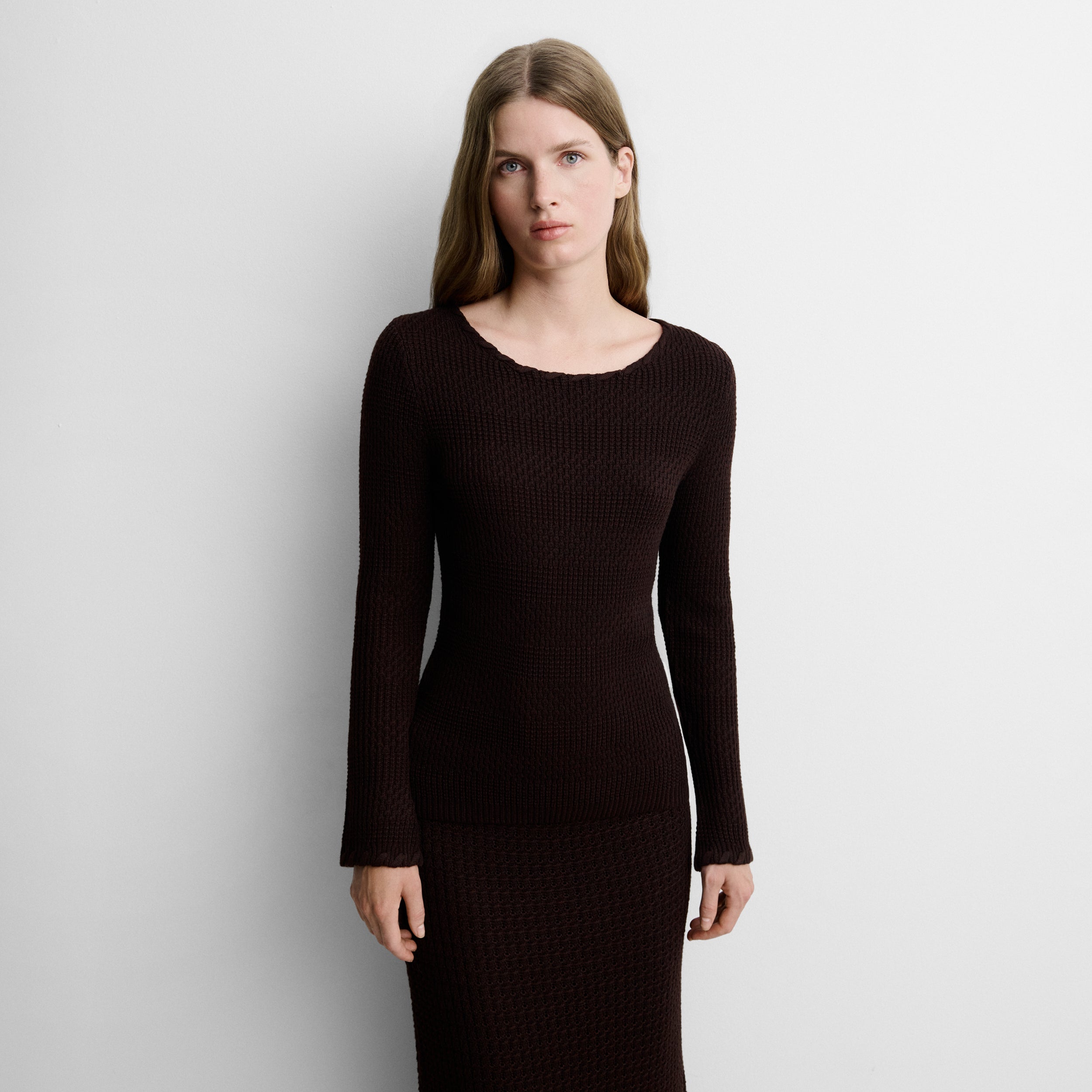 Textured knit sweater