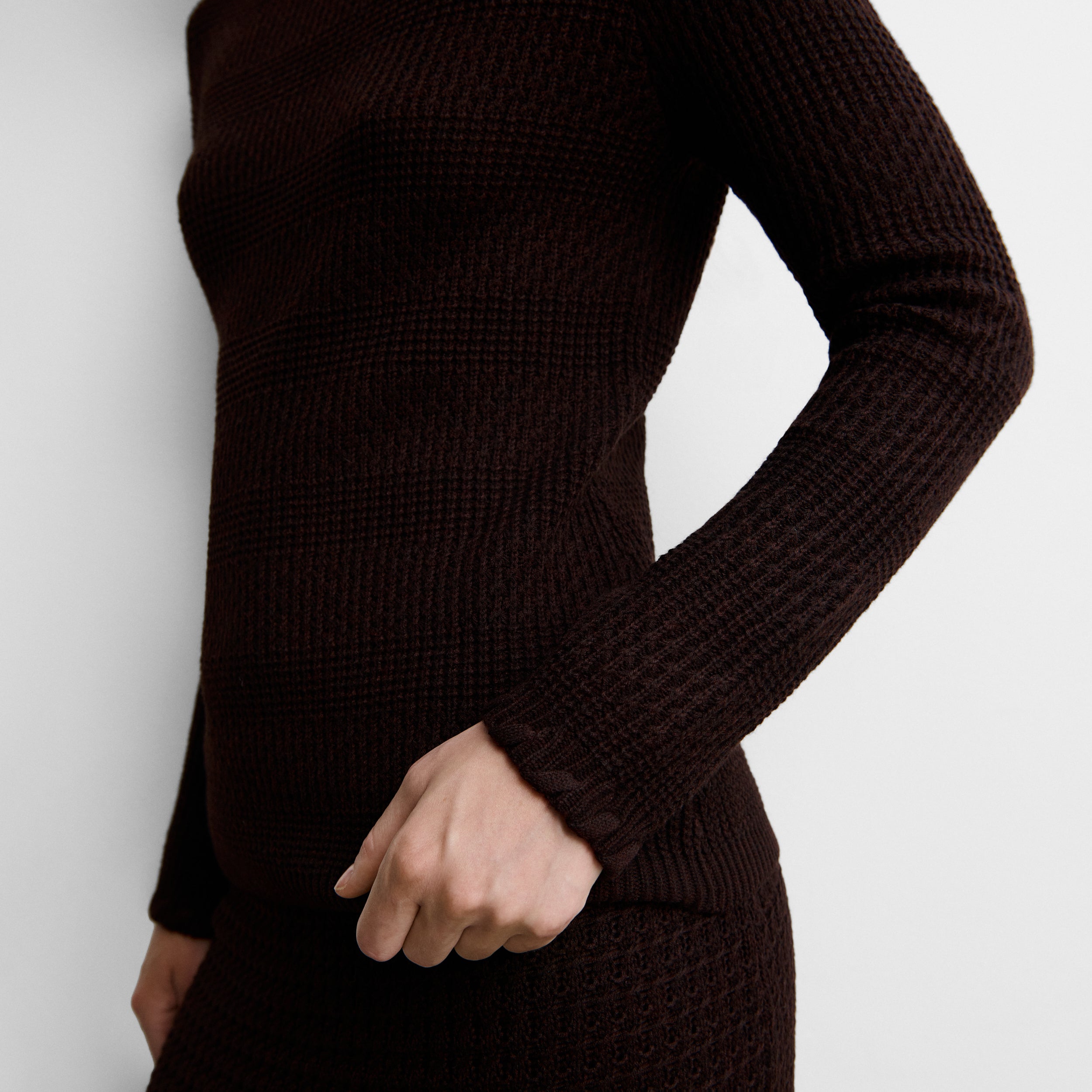 Textured knit sweater