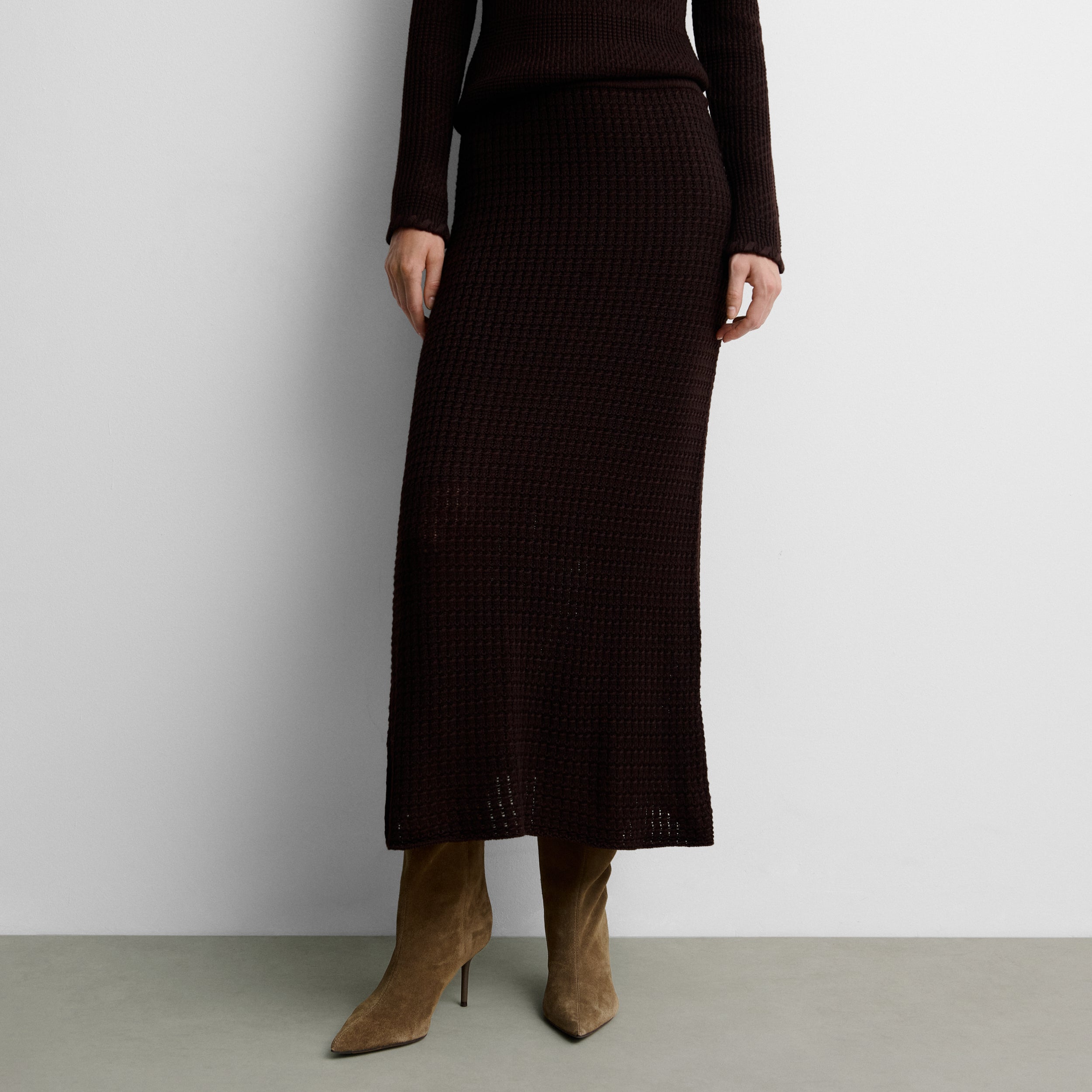 Jupe en maille texturée