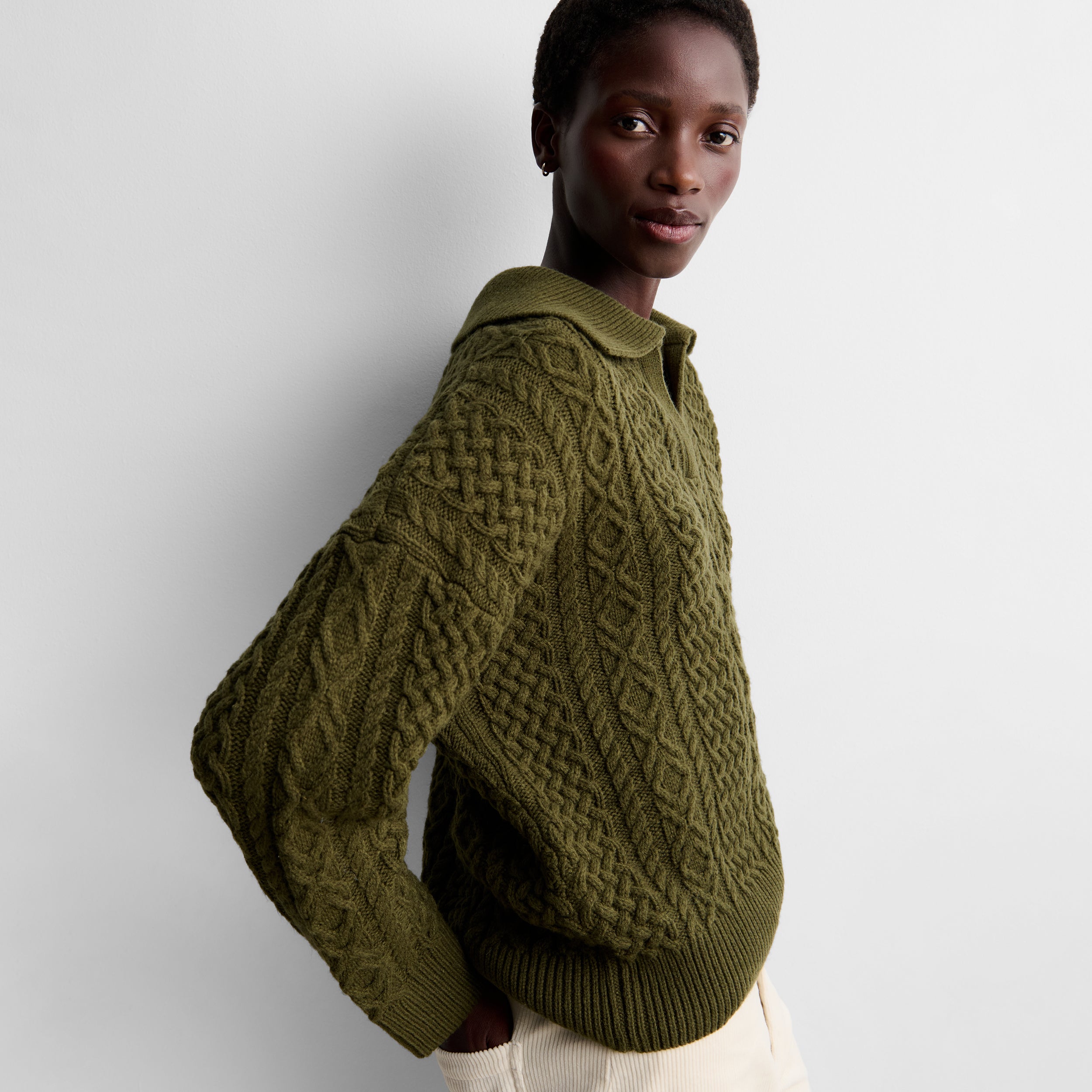 Pull polo en maille