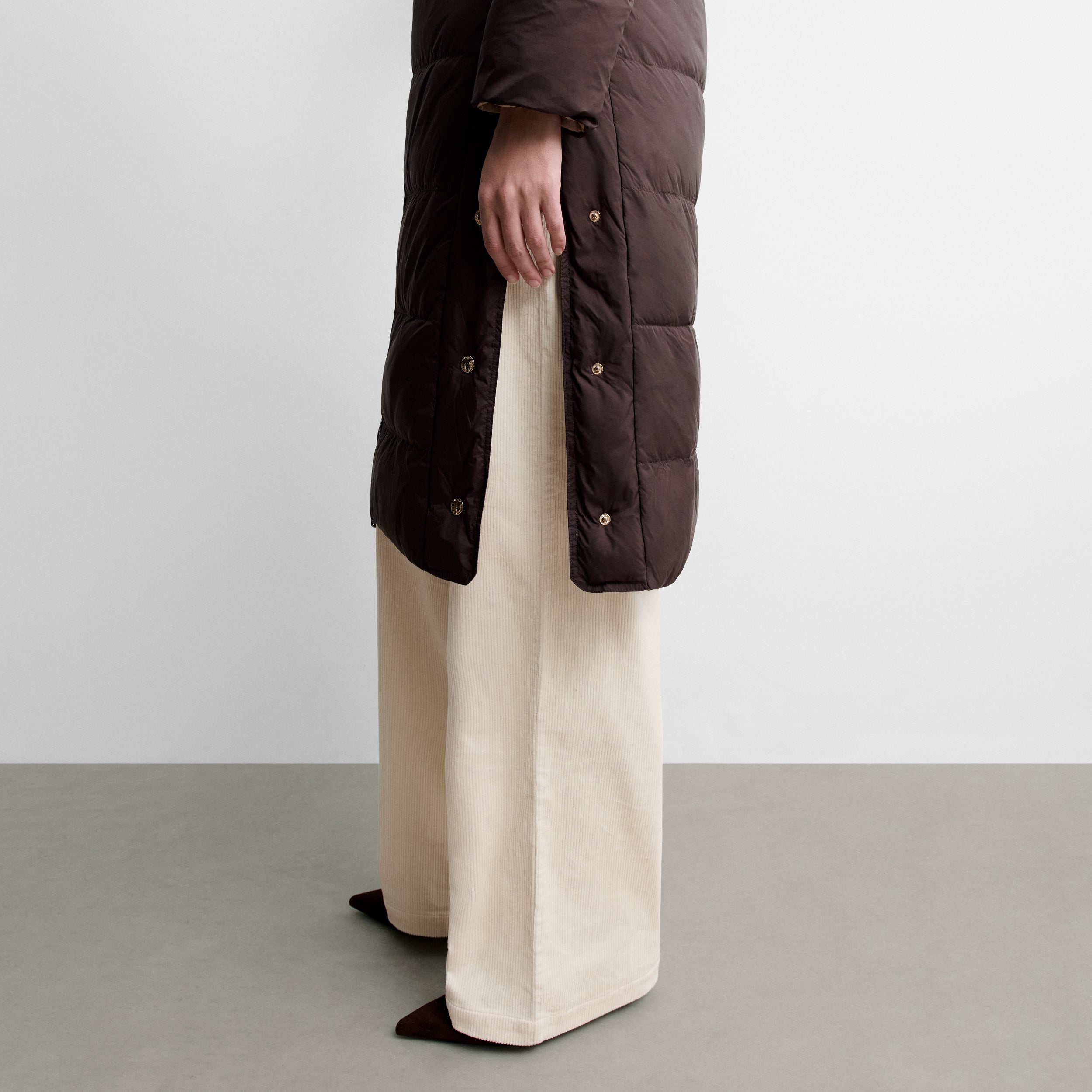 Long reversible puffer jacket