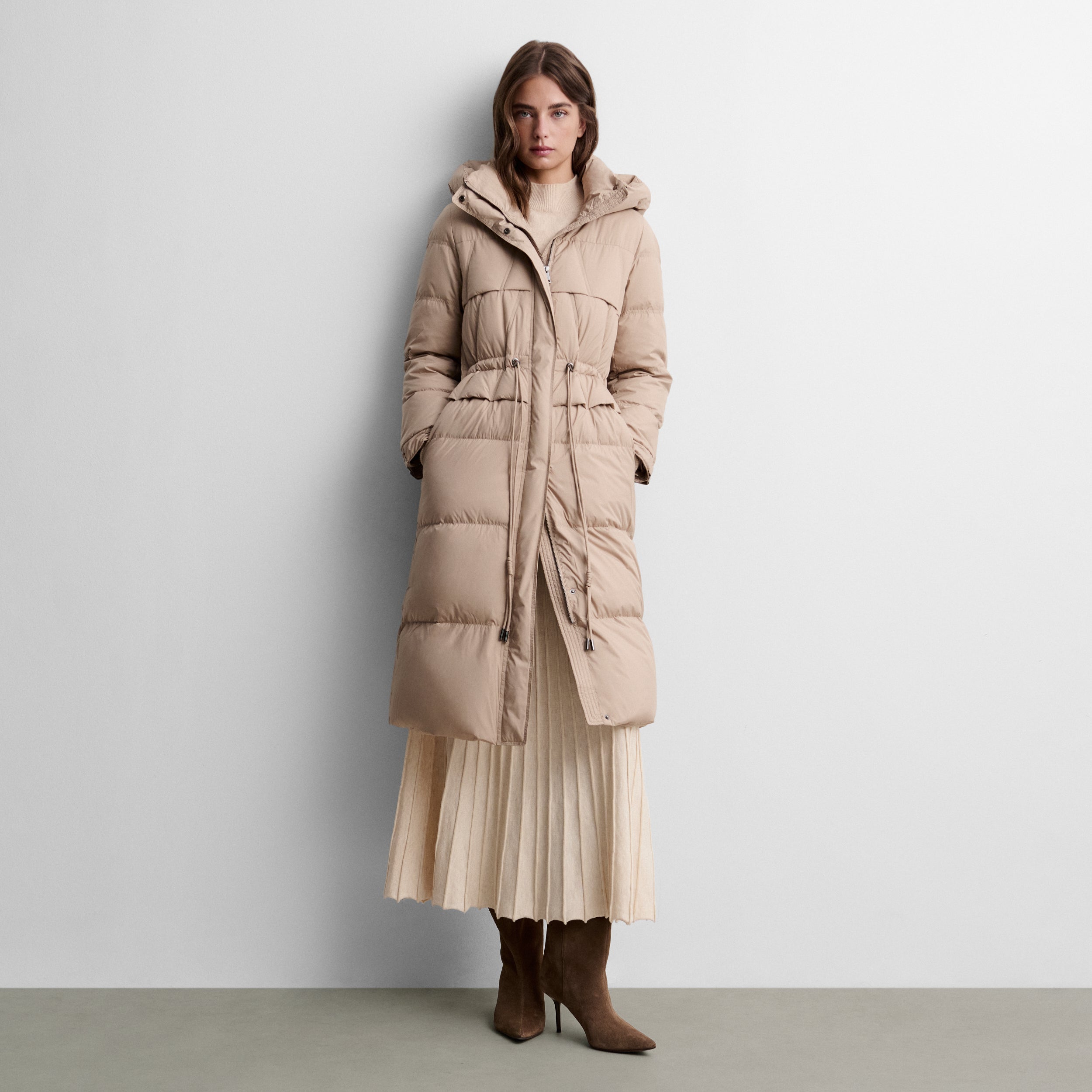 Long quilted parka