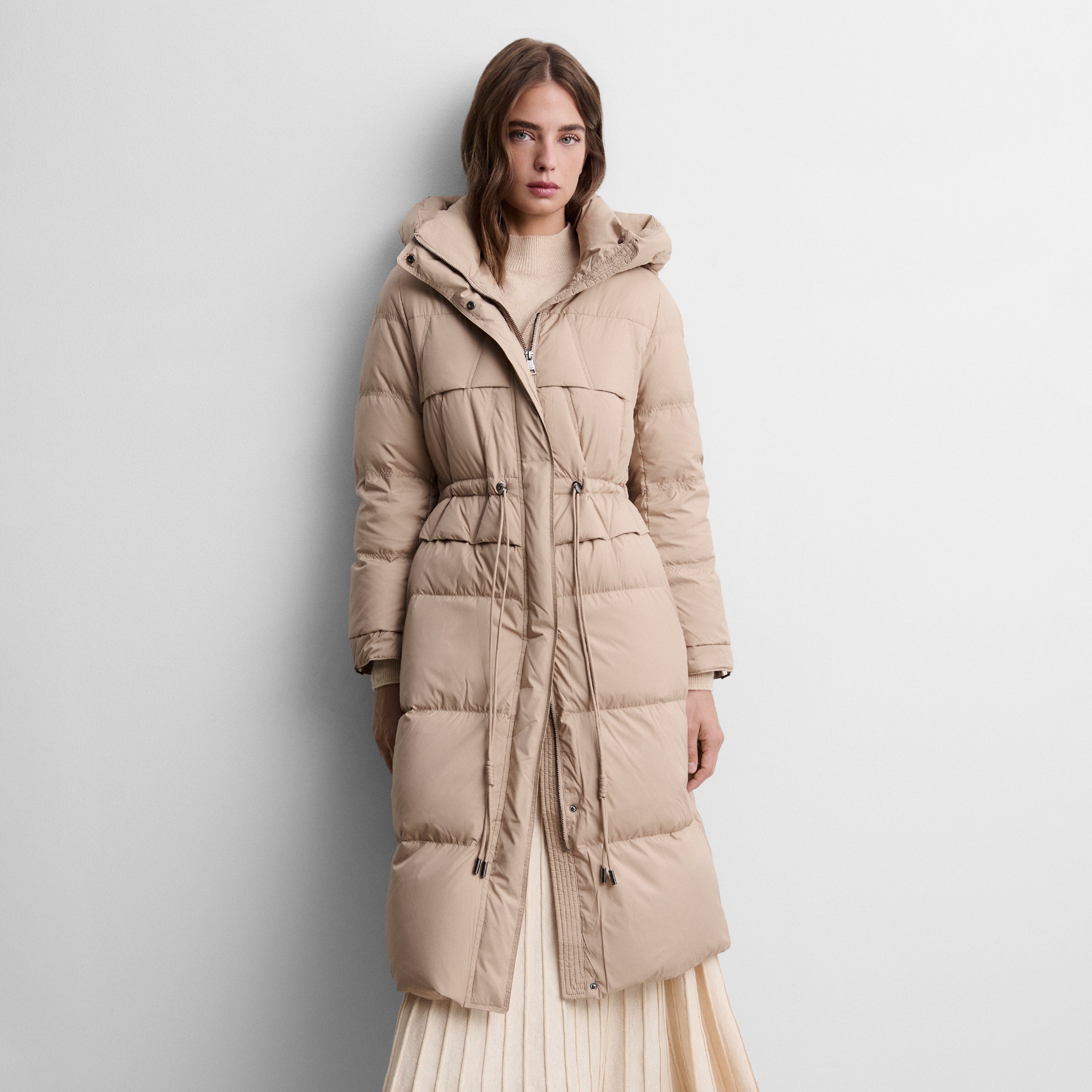 Long quilted parka