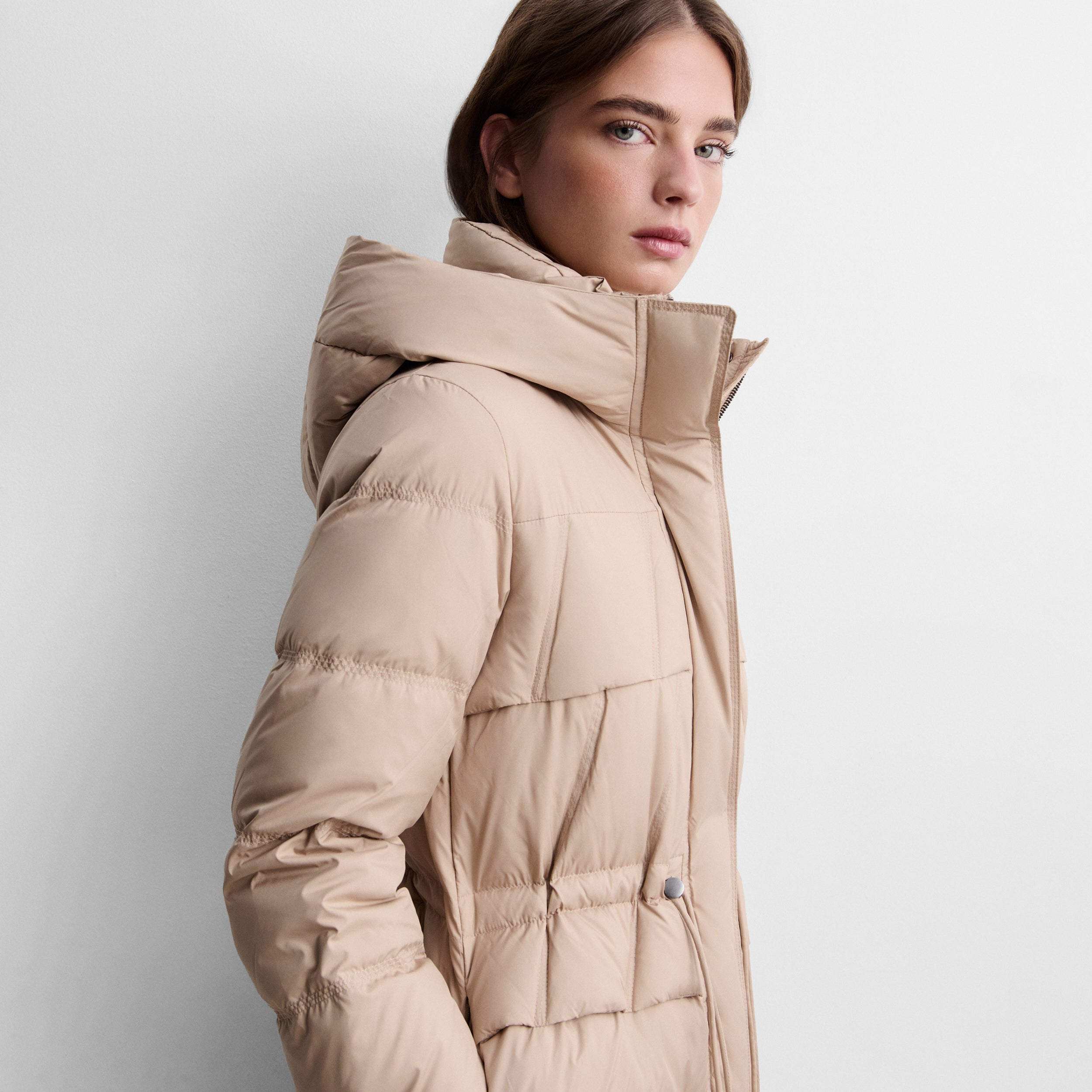 Long quilted parka
