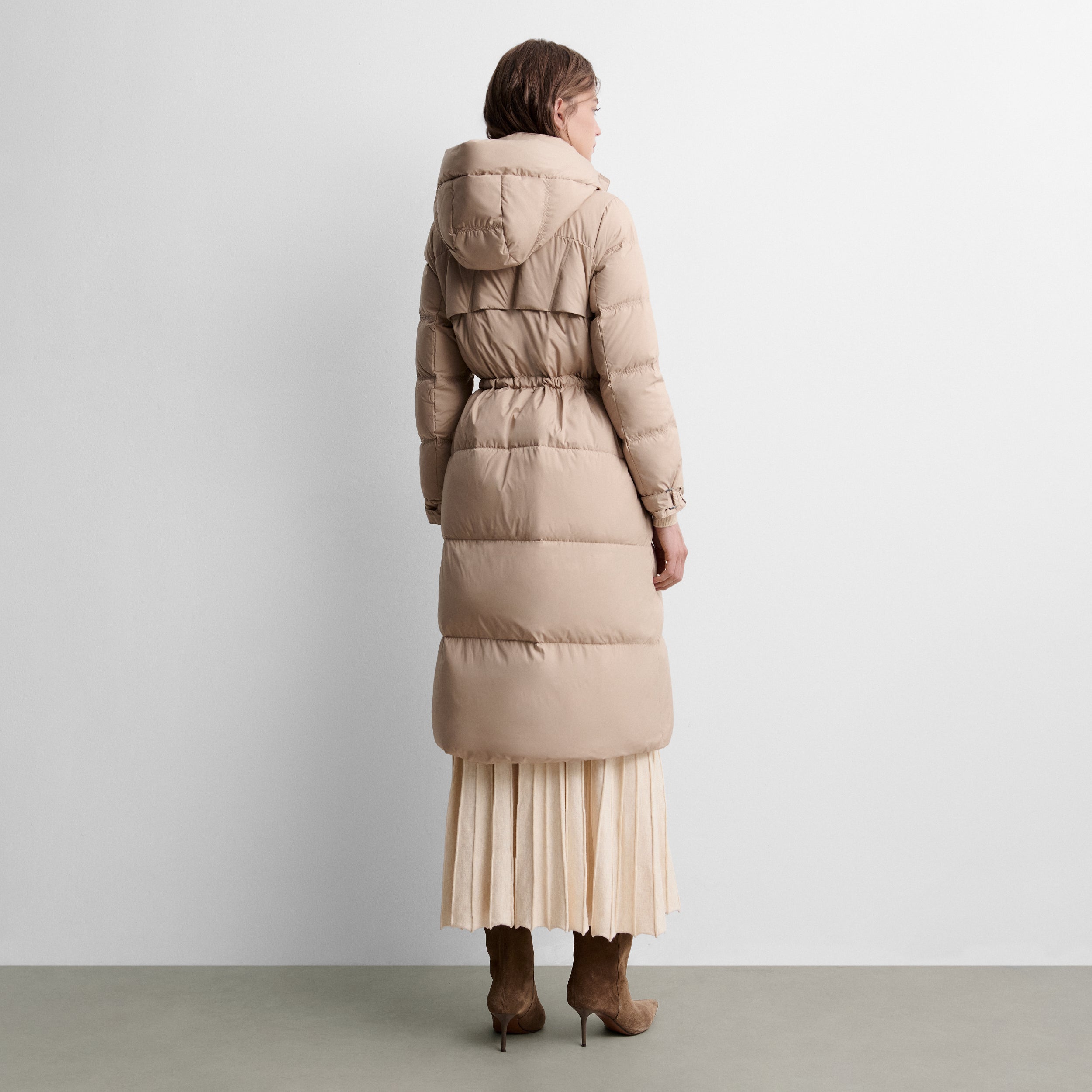 Long quilted parka