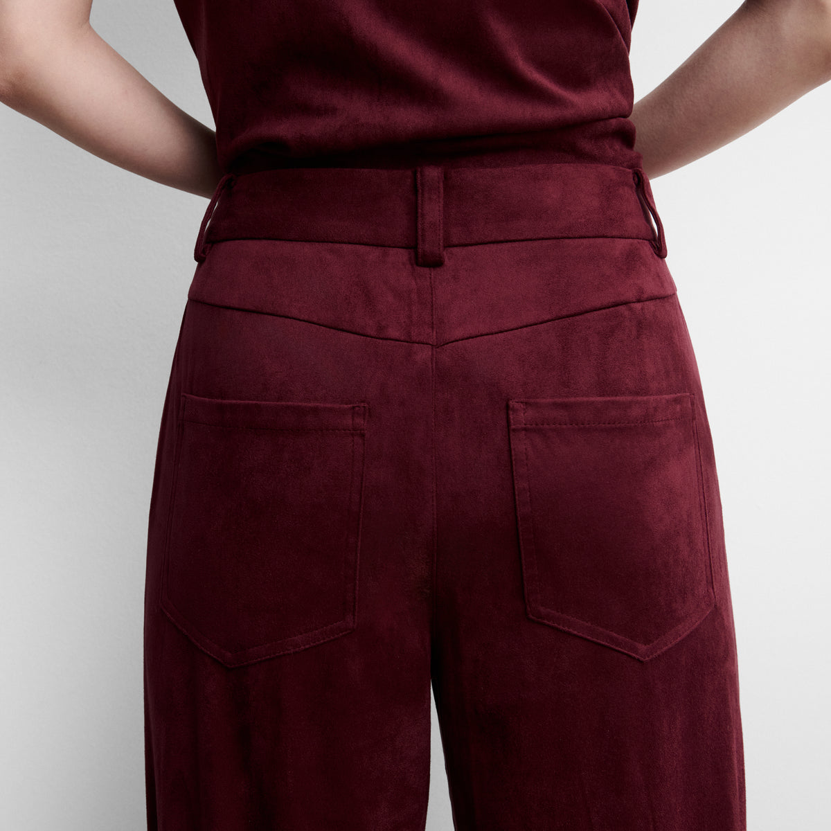 Pantalón recto antelina
