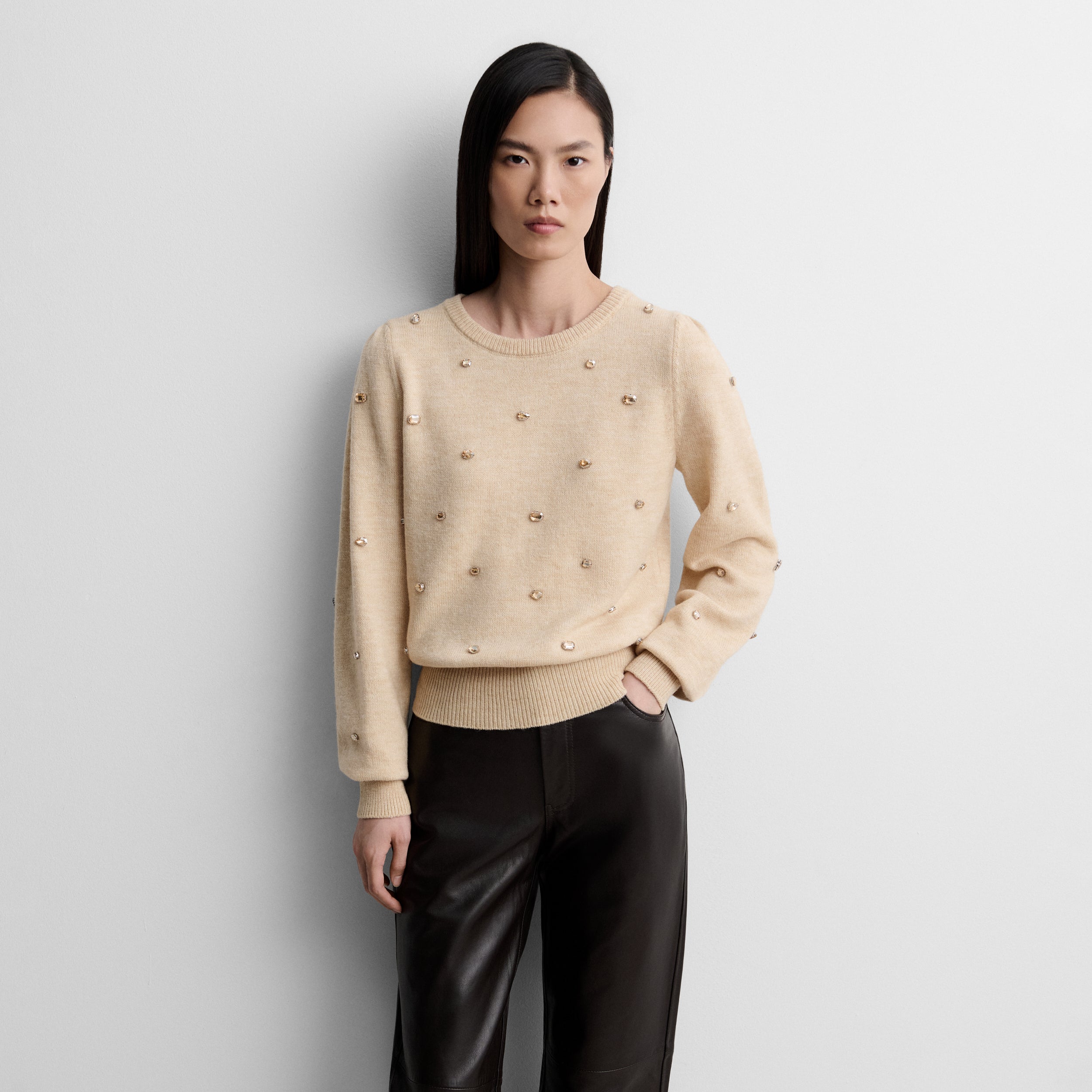 Pull en maille à strass