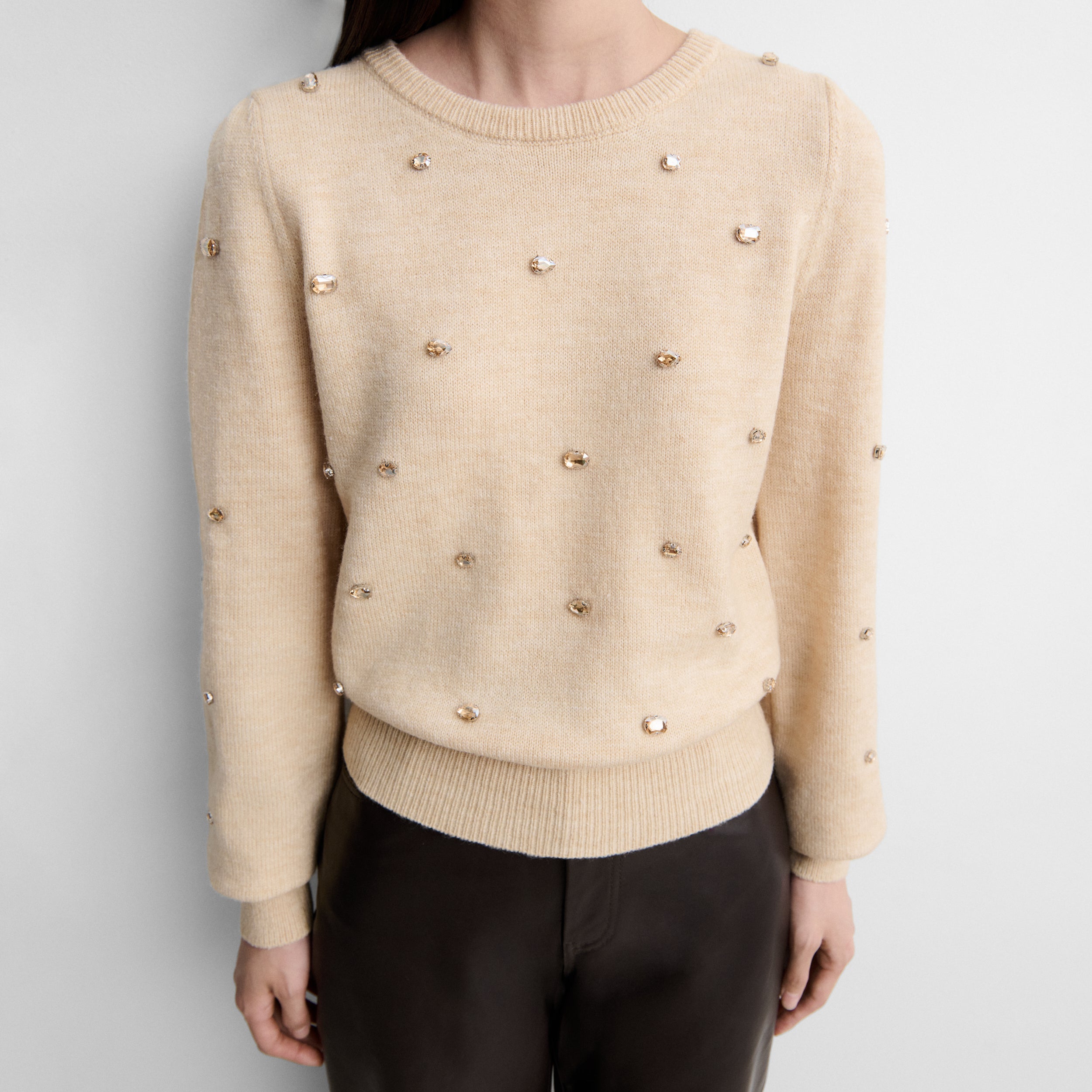 Pull en maille à strass