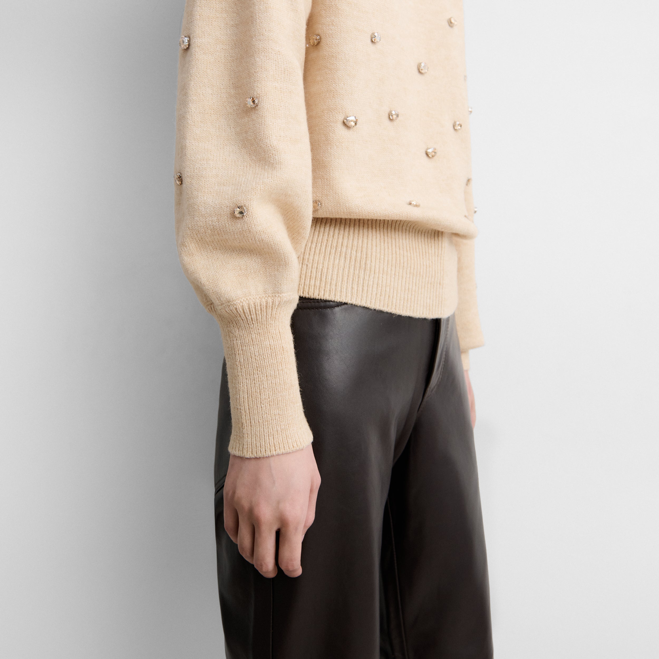 Pull en maille à strass